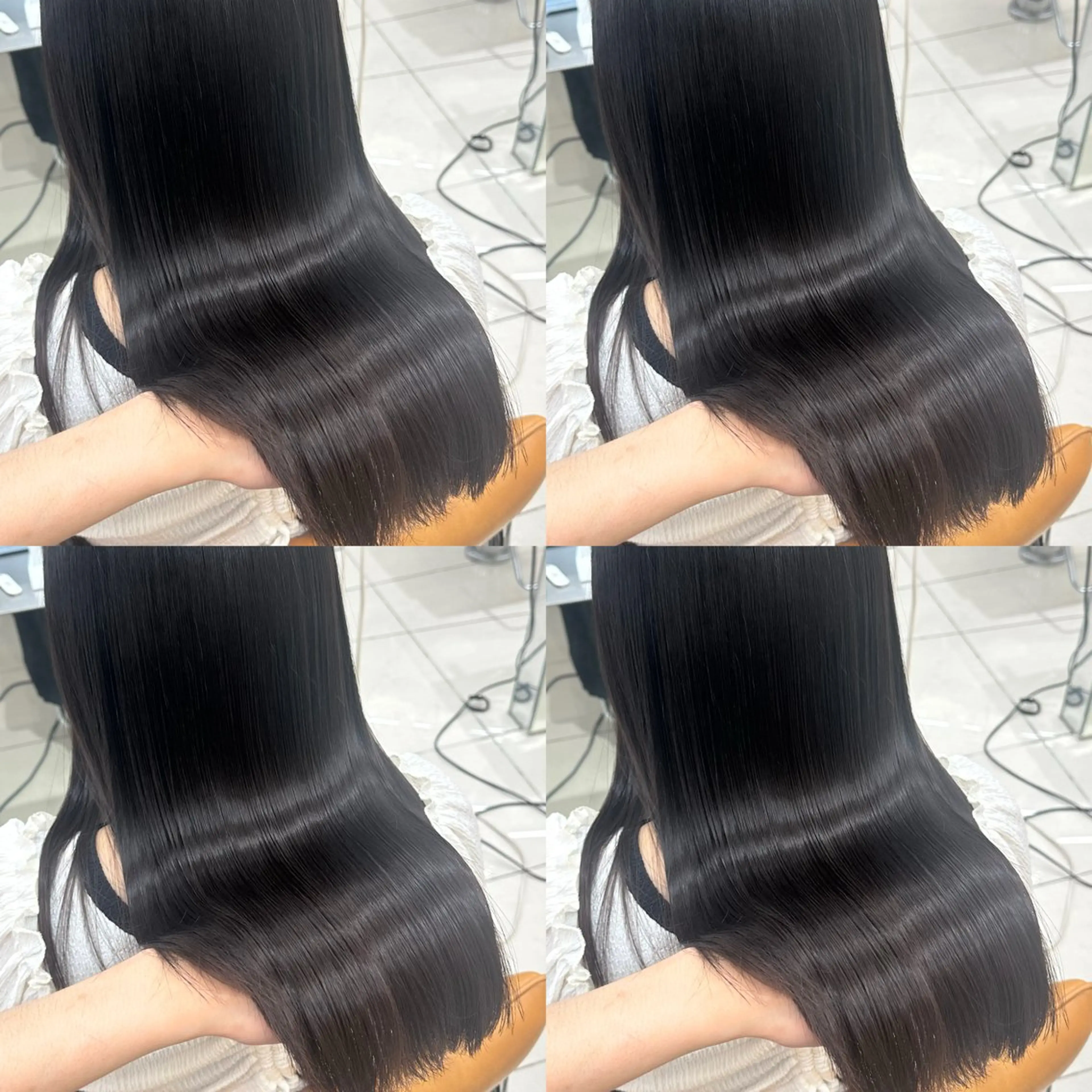 ロング カラー カット ヘアカラー 髪質改善× 白髪ぼかし溝江のヘアスタイル