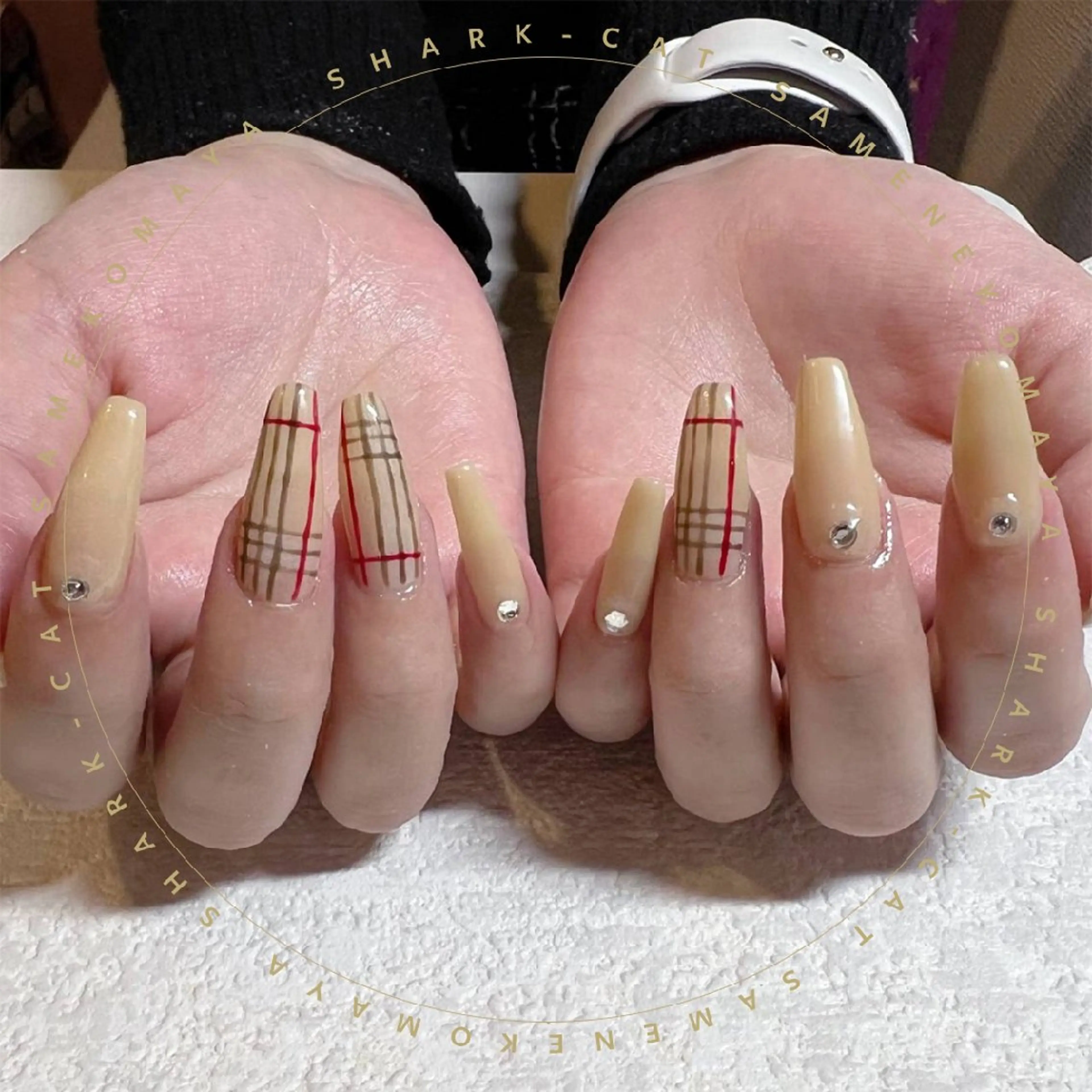 ネイル サメ猫 マーヤのネイルデザイン