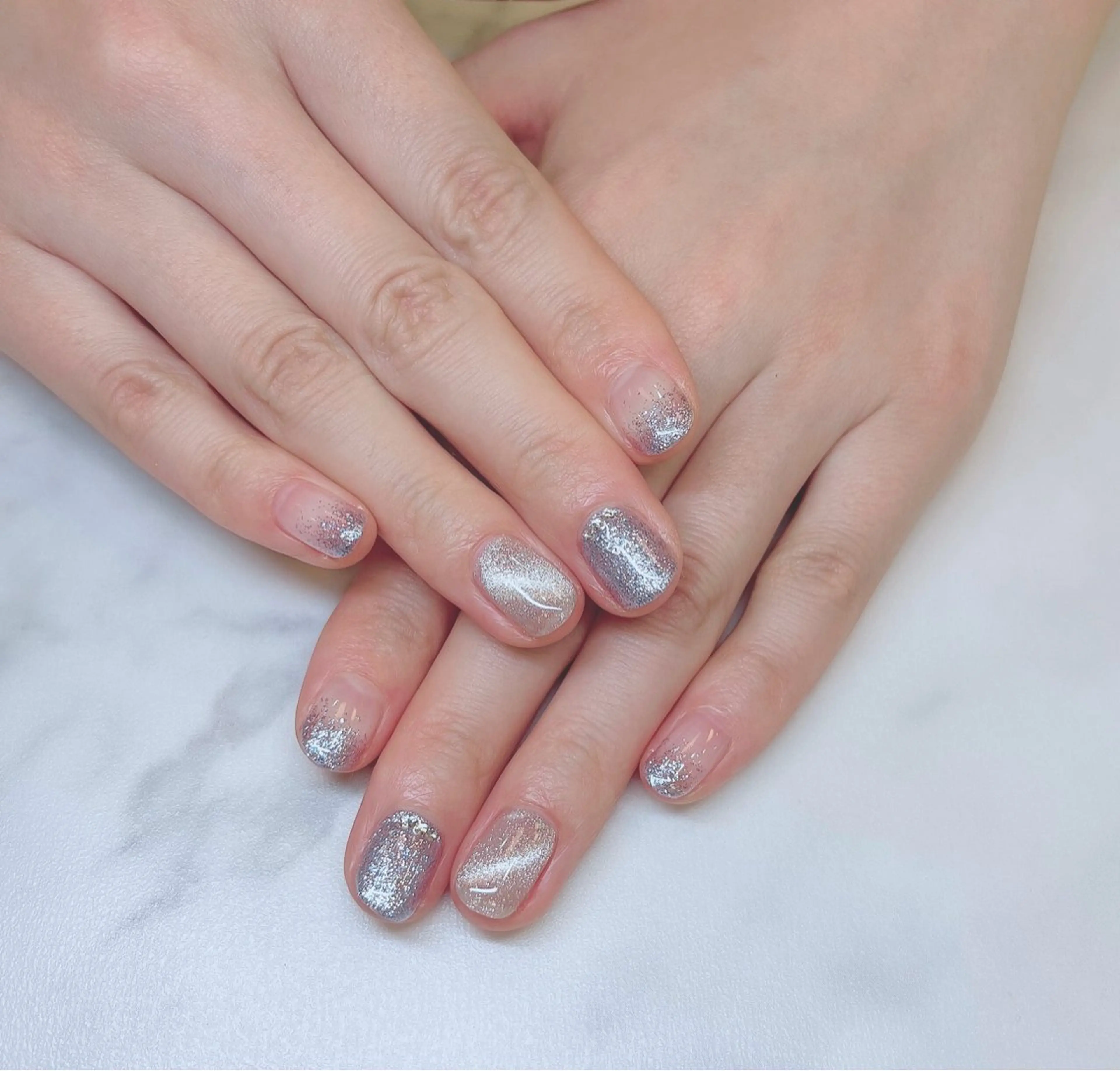 ネイル ラメ(グリッター) ハンドネイル 渡邉 真衣のネイルデザイン