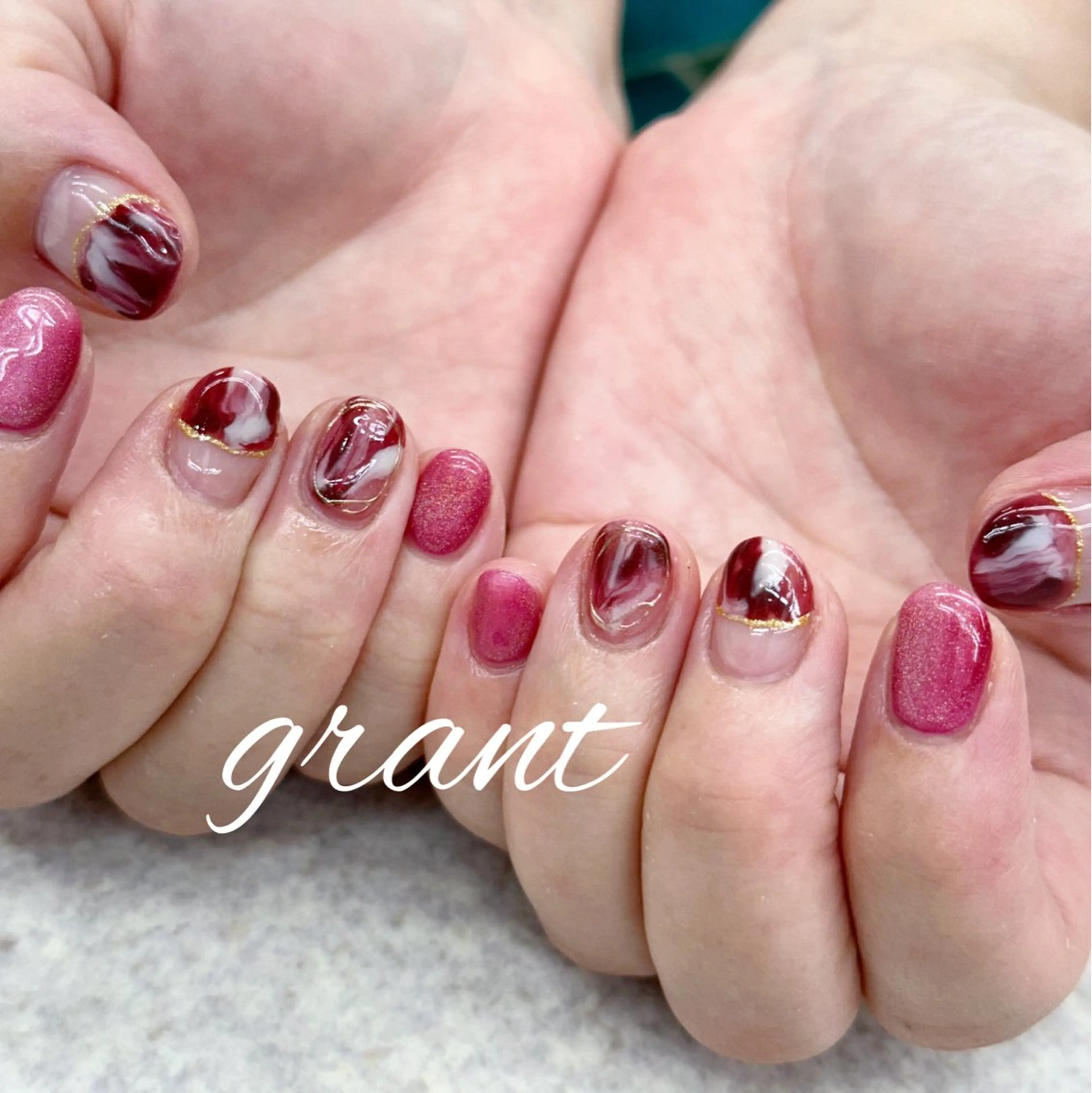 ネイル ミラーネイル ハンドネイル nailsalon grantのネイルデザイン