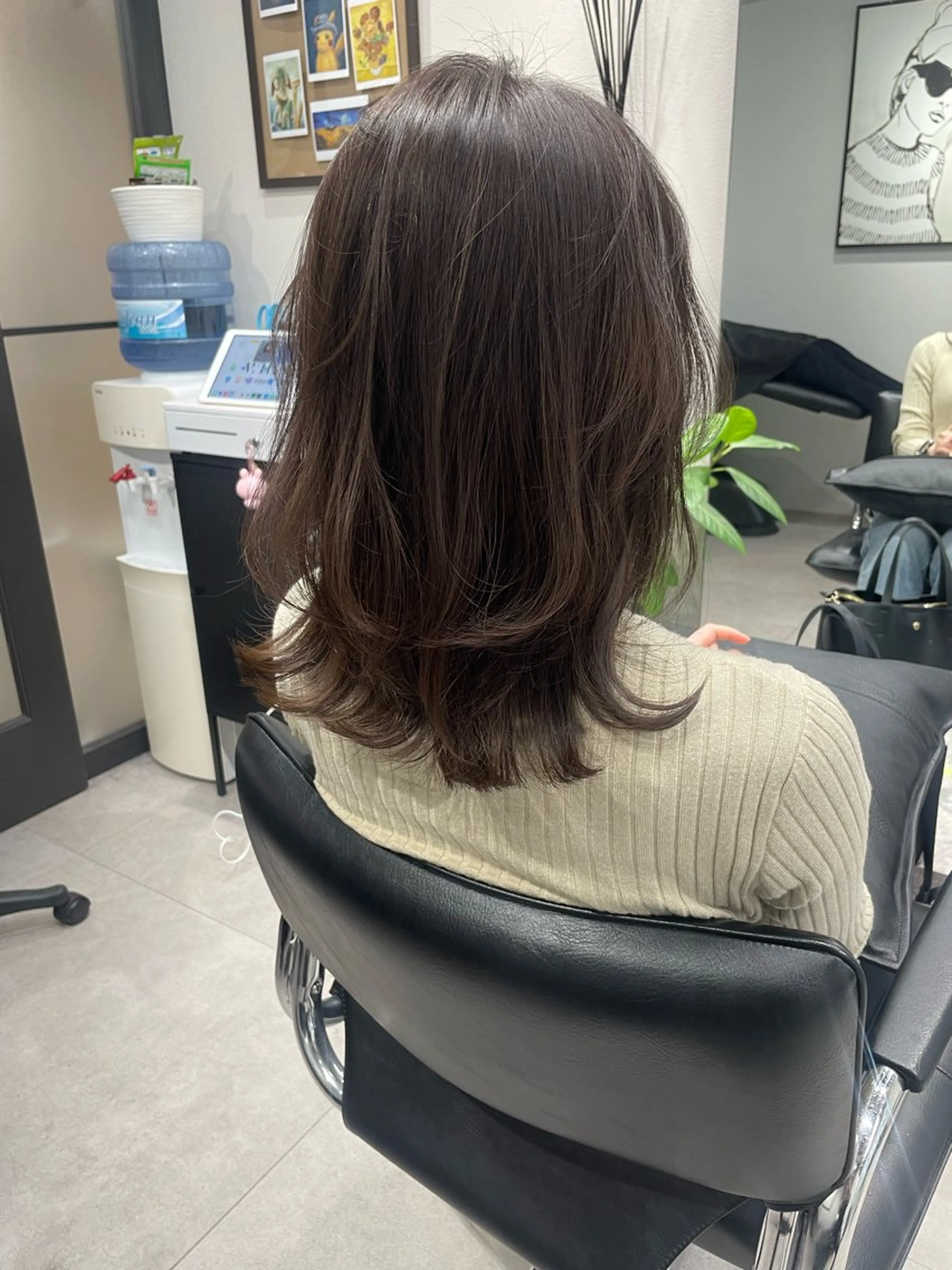 ミディアム カラー カット ヘアカラー トリートメント 髪質改善will hairdesignのヘアスタイル