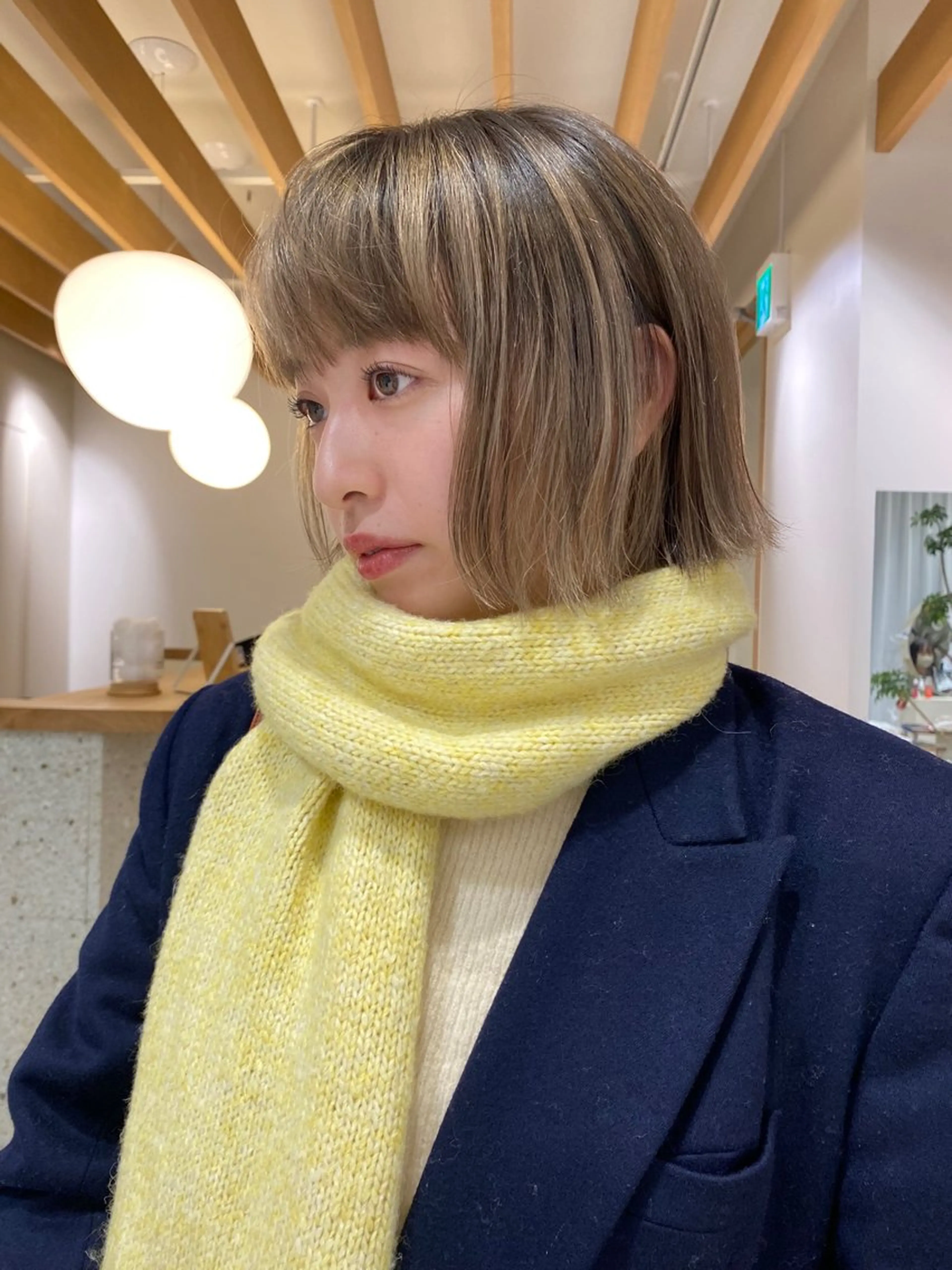 ショート カラー ベージュカラー デザインカラー 似合わせカットカラー りおなのヘアスタイル