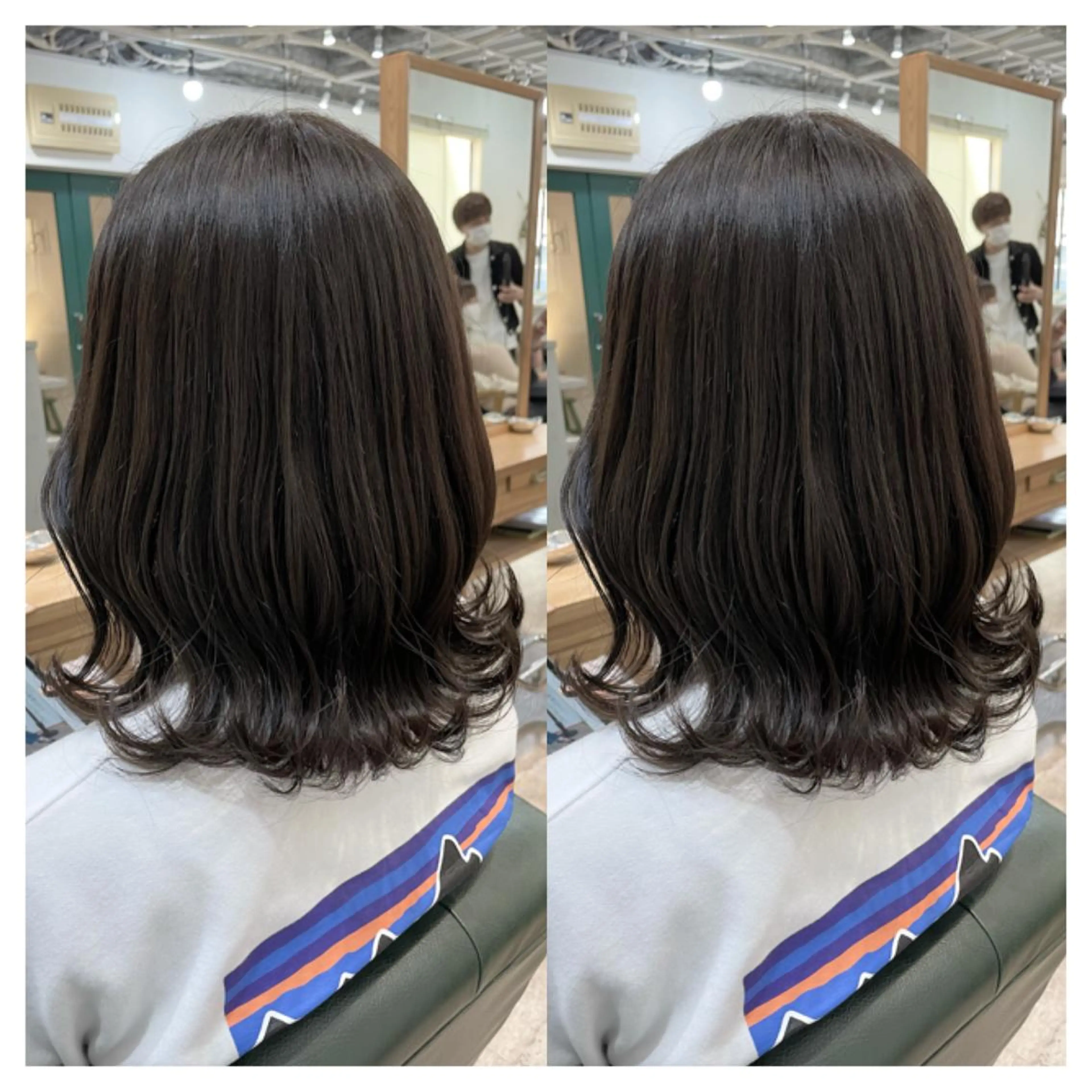 ミディアム カラー カット ヘアカラー トリートメント 村山 茉衣のヘアスタイル