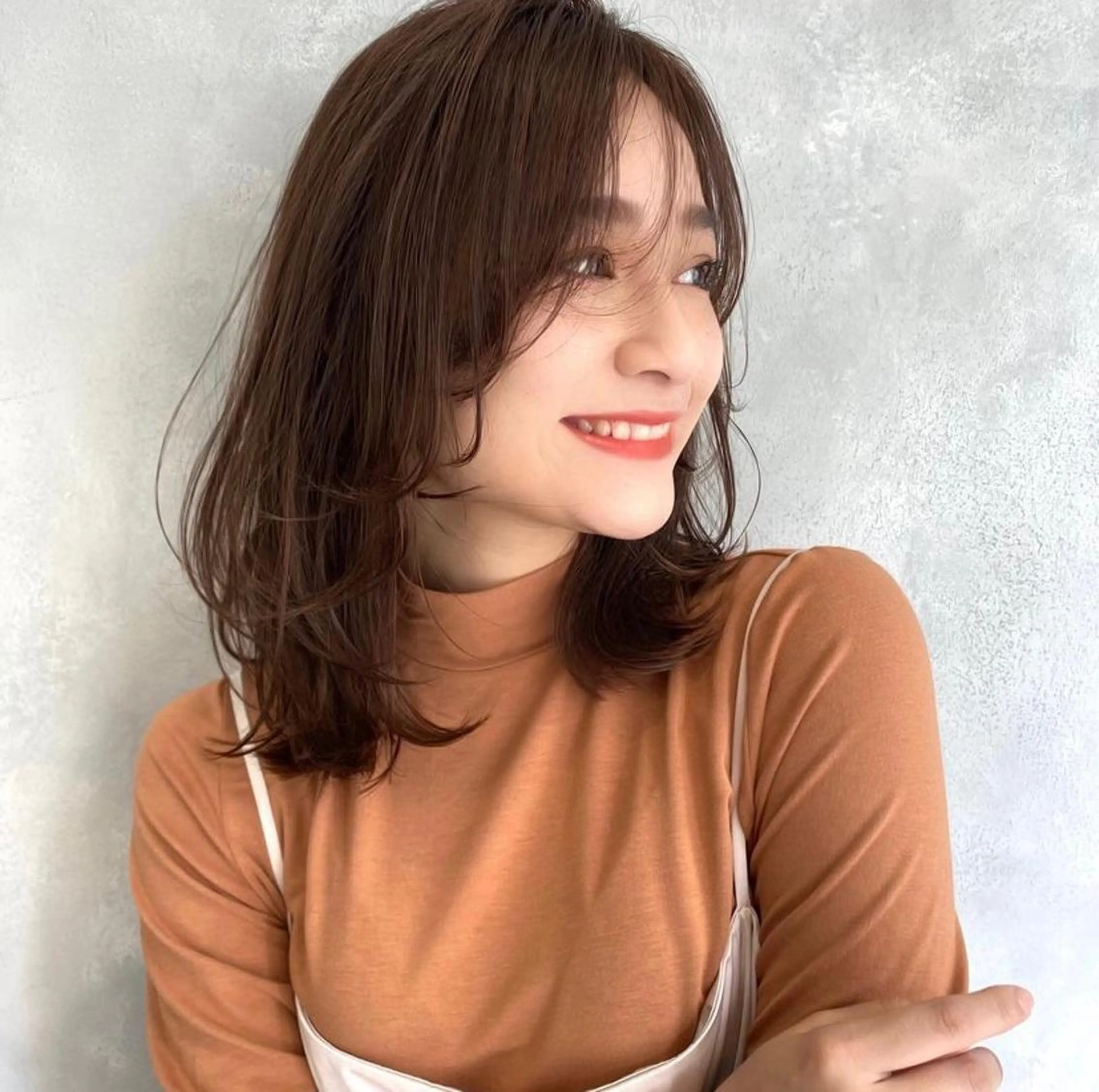 ミディアム カラー パーマ レイヤーカット 🌿理想を叶える🌿 似合わせ🌟RISAのヘアスタイル