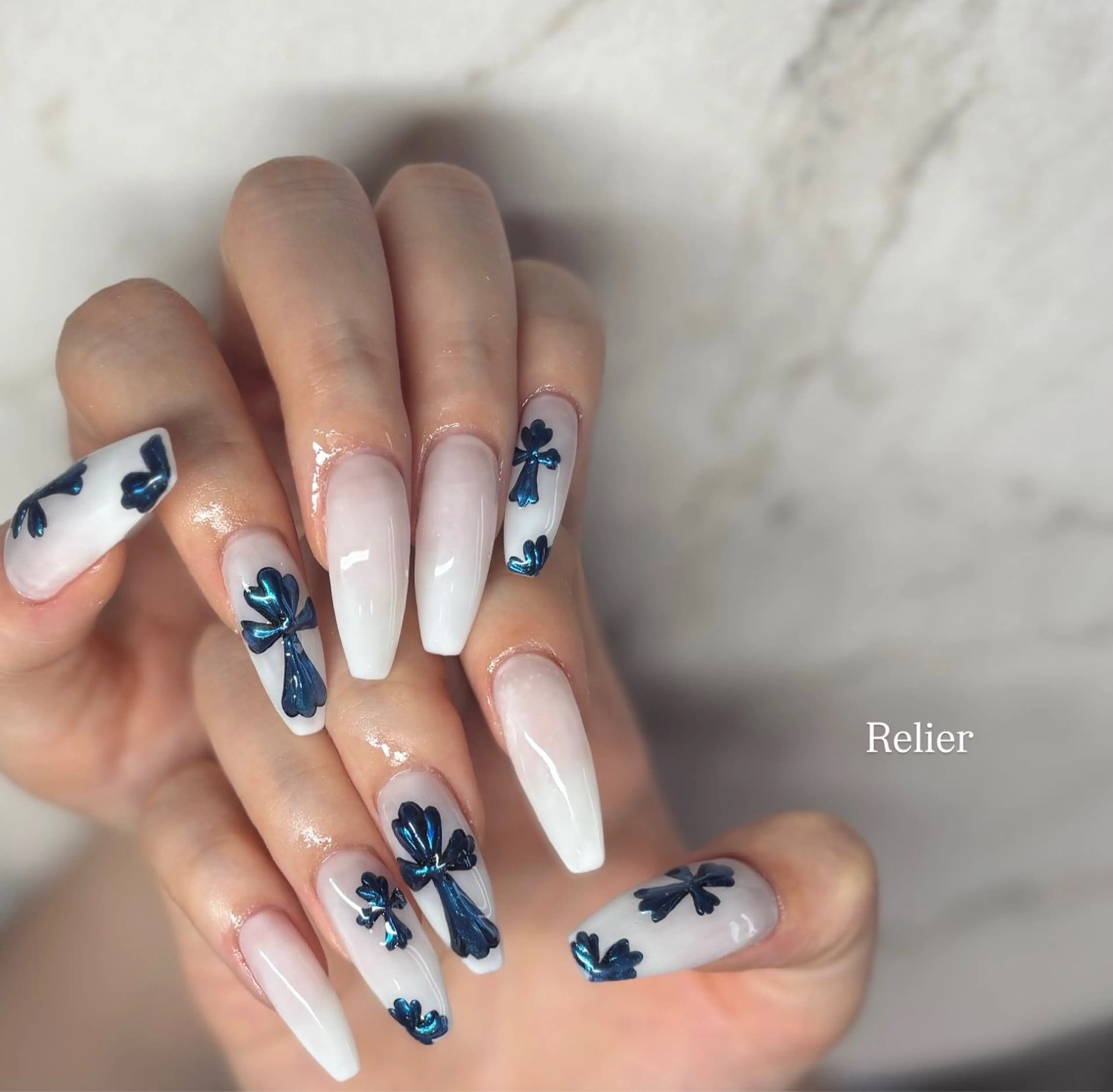 ネイル 持ち込み ネイルチップ Nail salon Relierのネイルデザイン