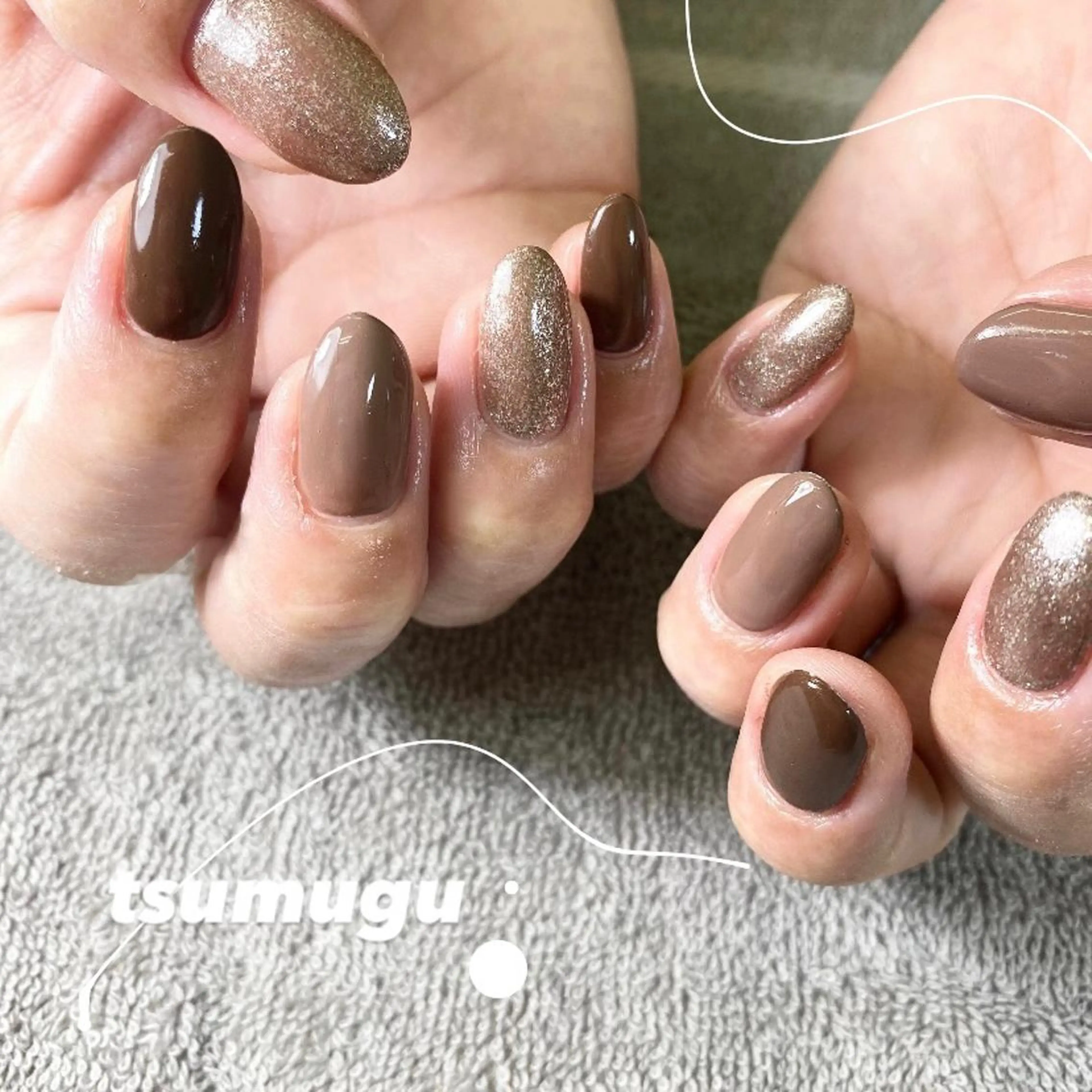 ネイル シンプルネイル ハンドネイル つむぐ サロンのネイルデザイン