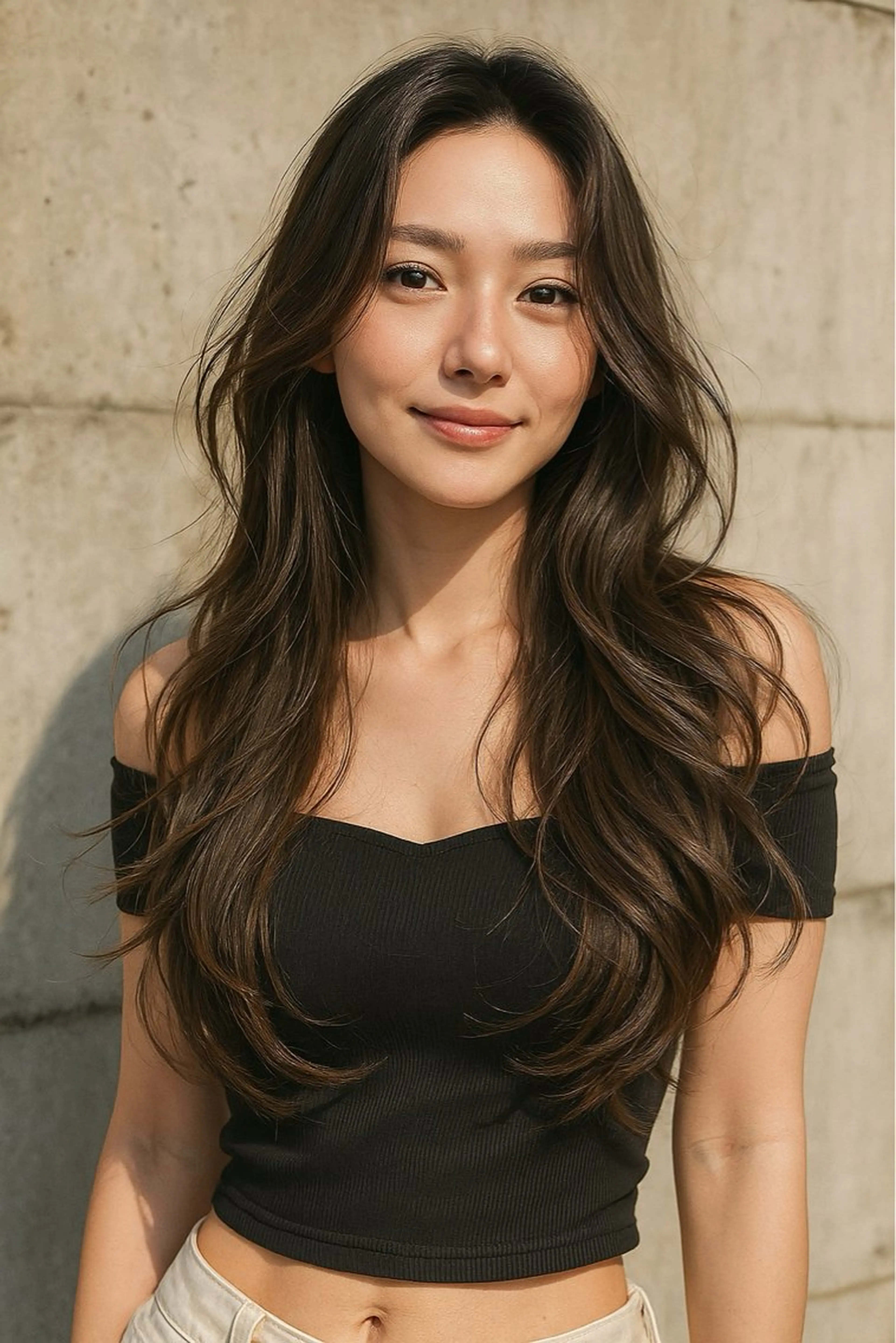 ロング カラー パーマ ロング カット パーマ トリートメント さく/髪質改善× 縮毛矯正/町田のヘアスタイル