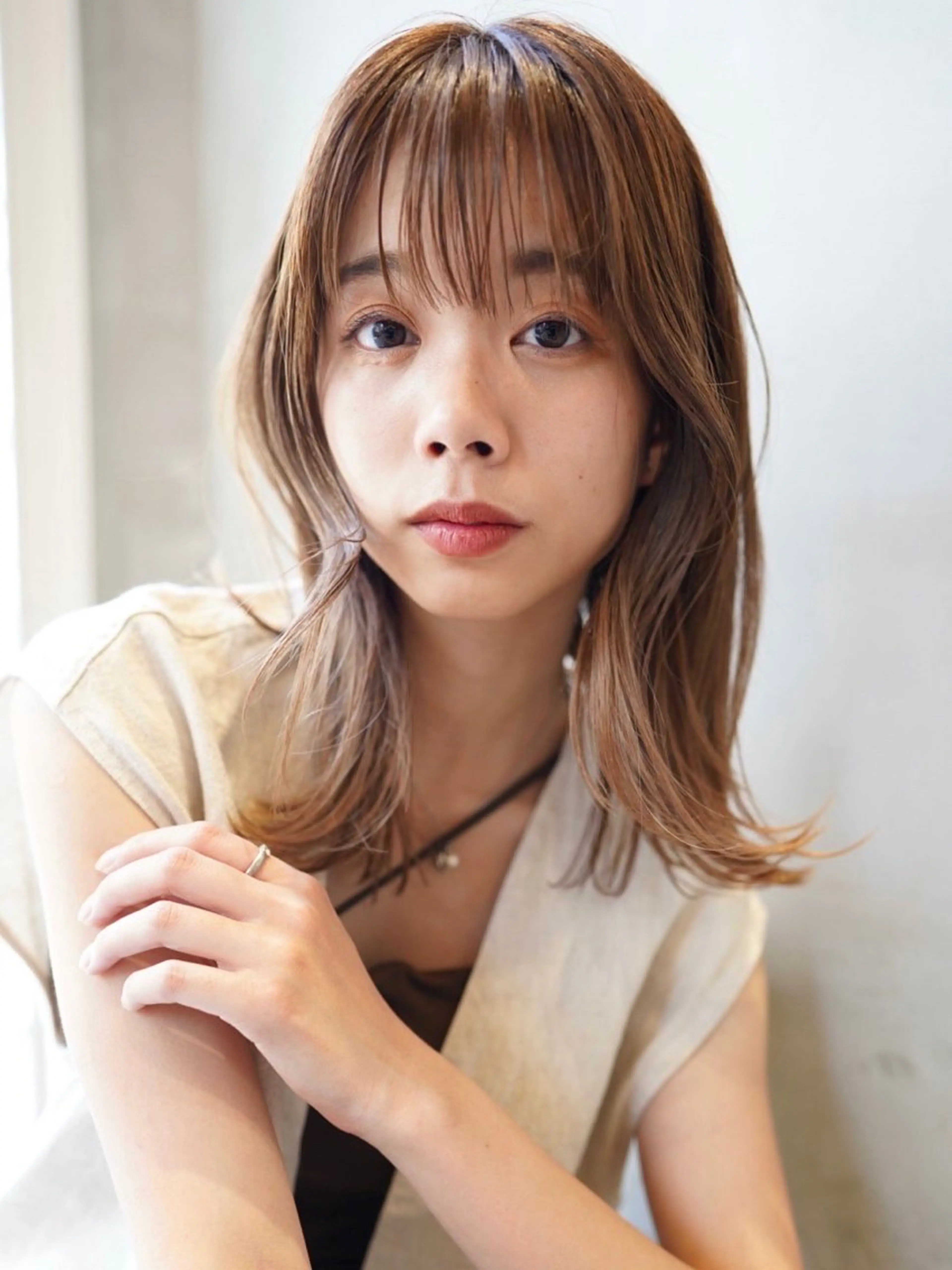 ロング カラー カット センターパート/ 暖色カラーayuのヘアスタイル