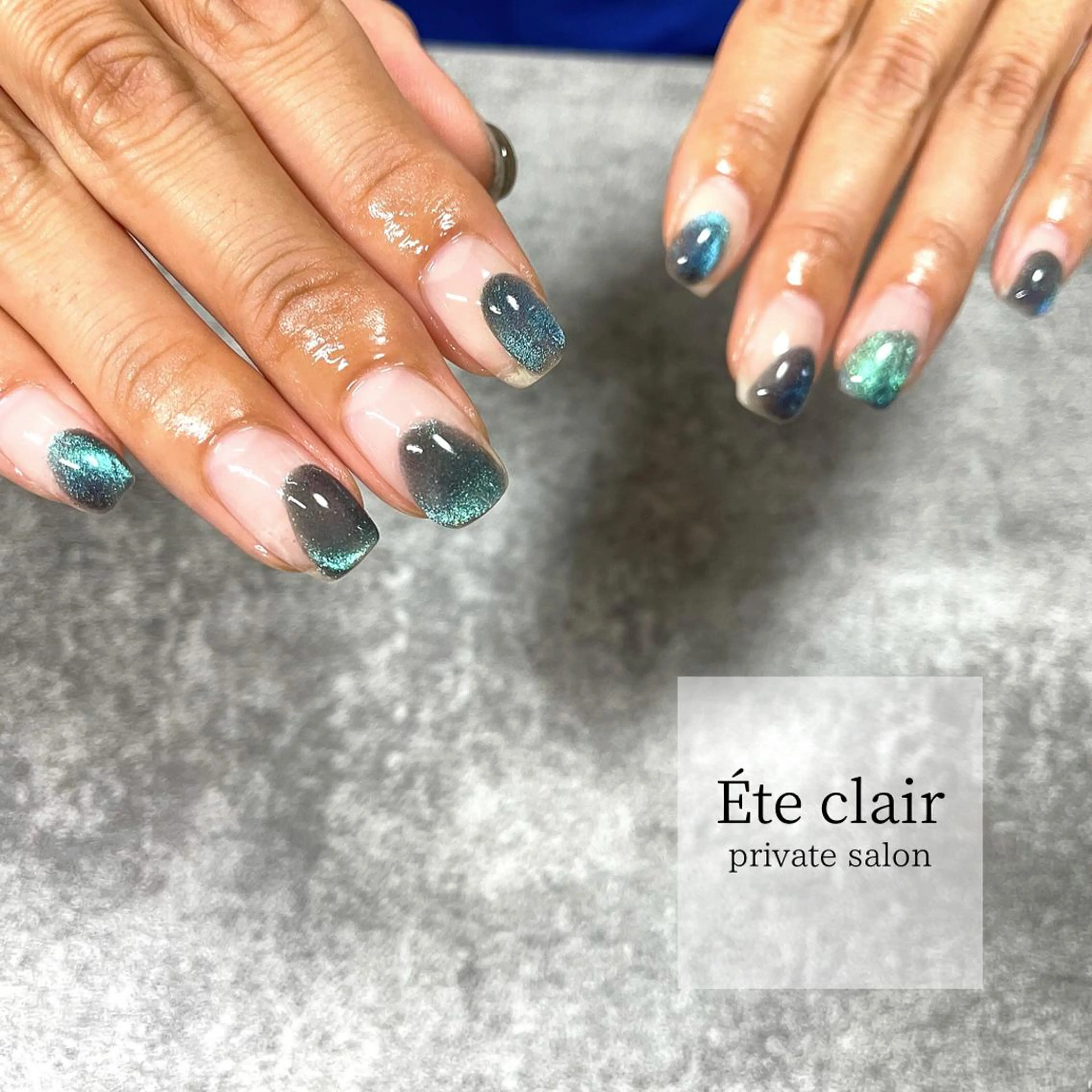 ネイル フットネイル ジェルネイル マグネットネイル ニュアンスネイル パラジェル Ète clair エテクレールのネイルデザイン