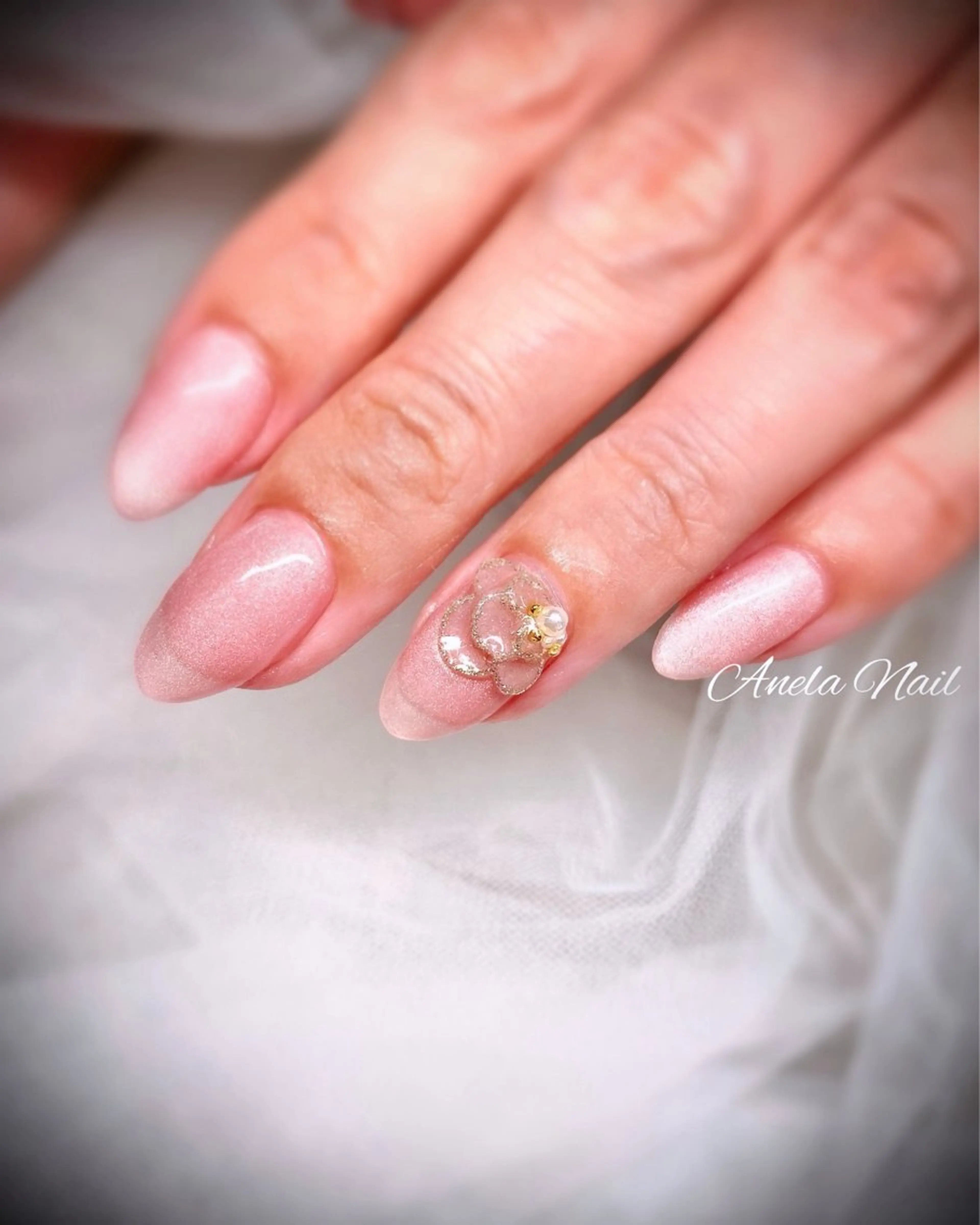 ネイル アートネイル フラワーネイル ジェルネイル Anela Nailのネイルデザイン