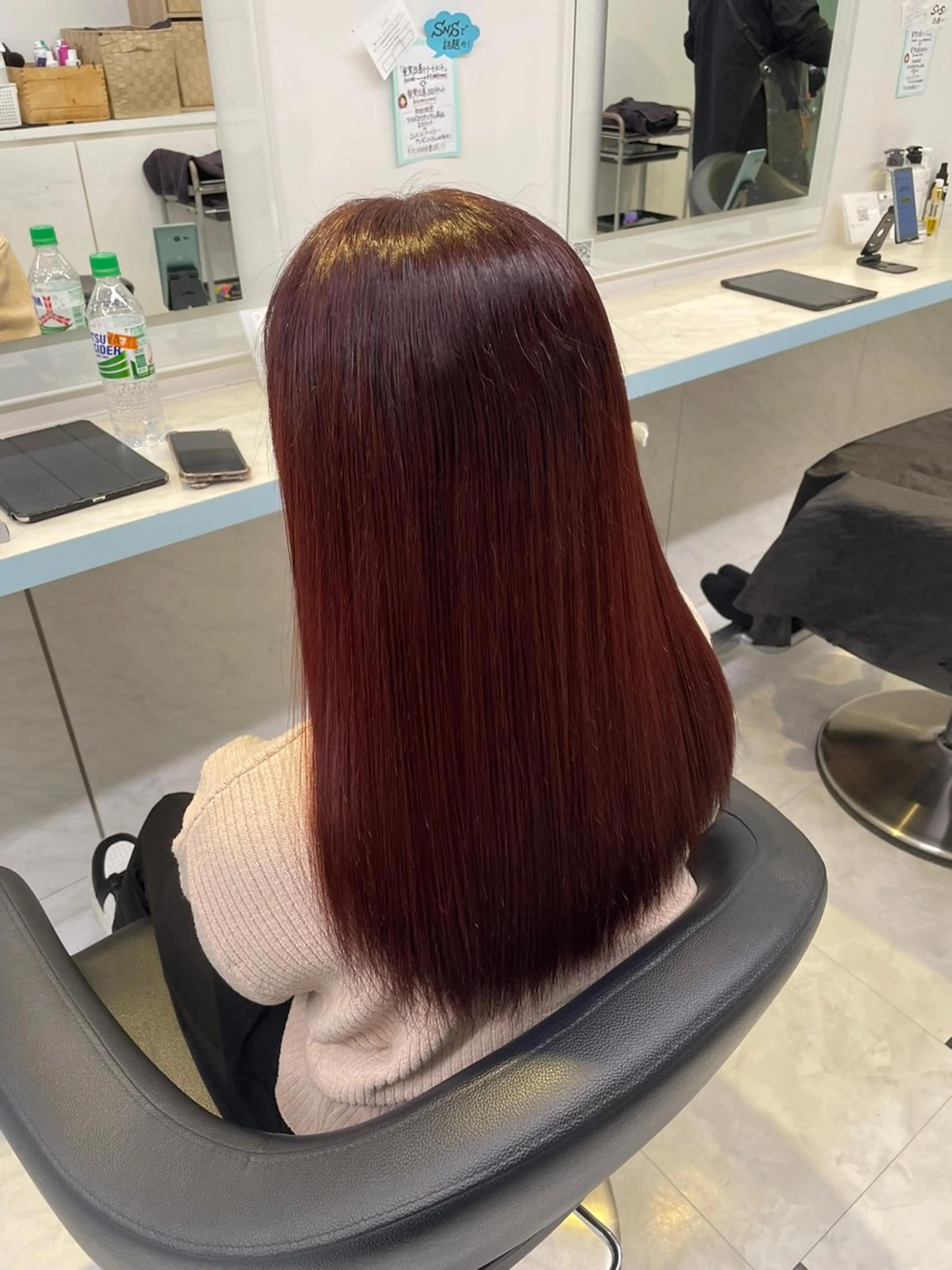 カラー カット ヘアカラー トリートメント ヘッドスパ ヘアセット 🇰🇷韓流暖色ヘア 🍒saaya🍒のヘアスタイル