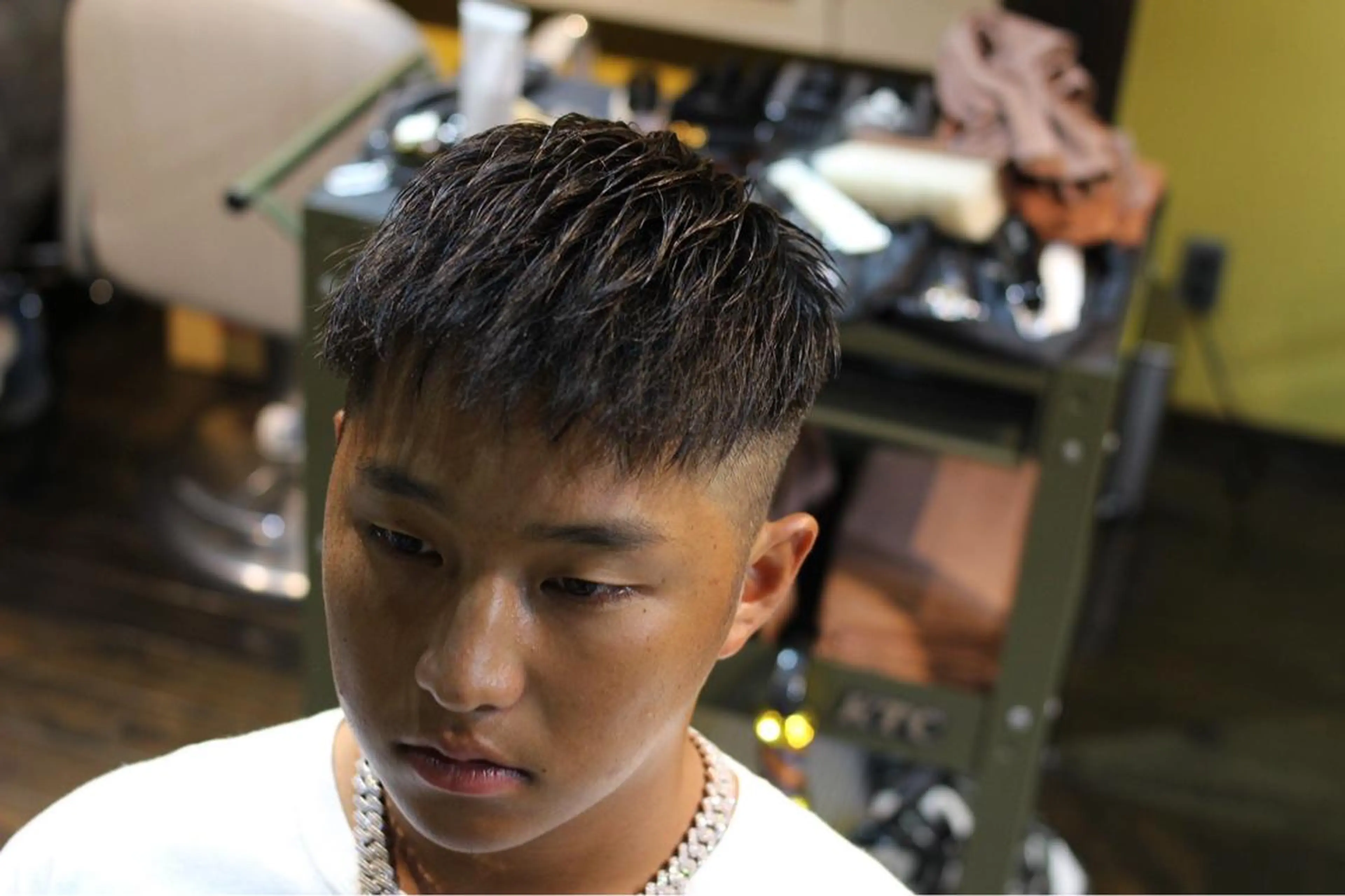 ショート メンズ 刈り上げ シャギー メンズカット/パーマ 福島区SOSOのヘアスタイル