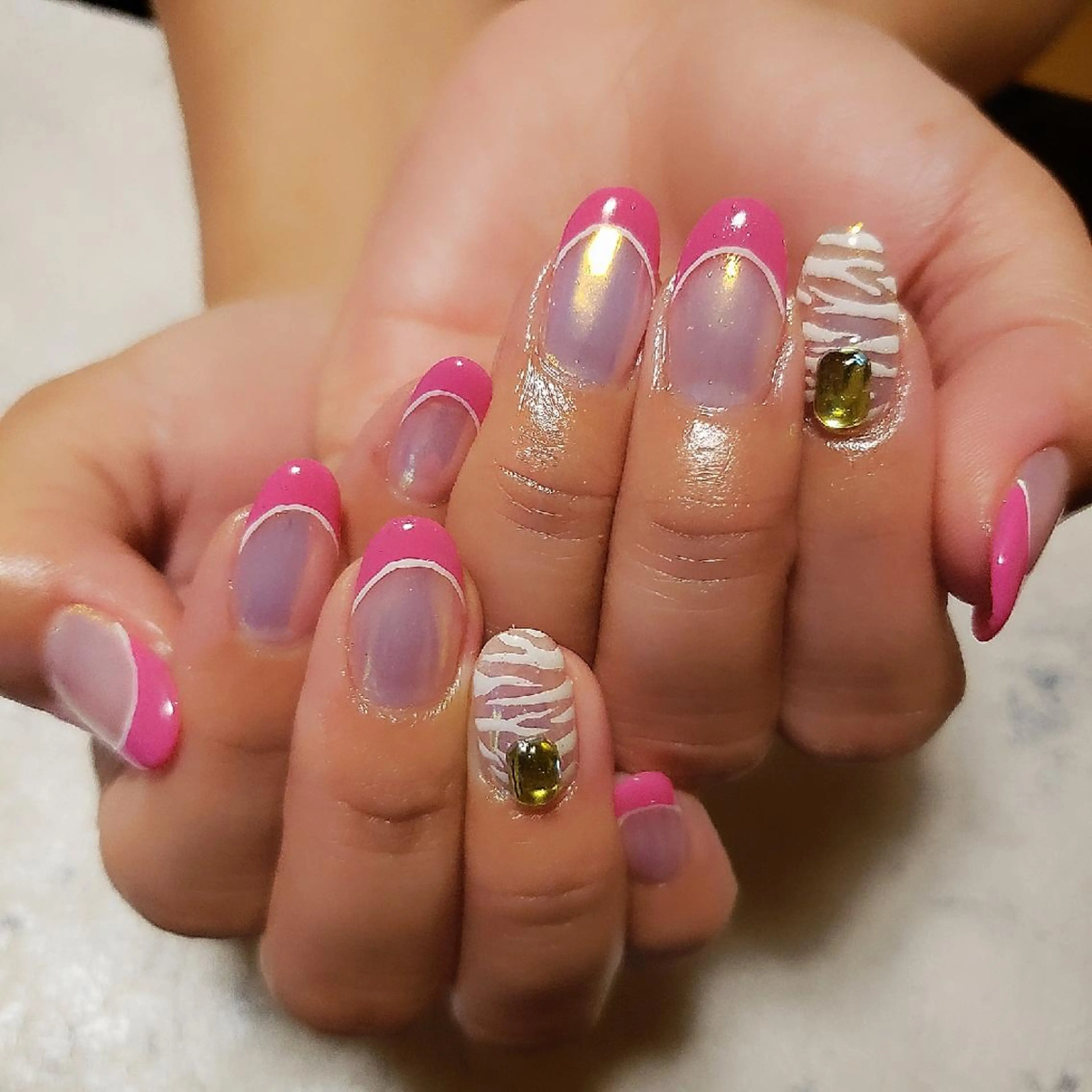 ネイル オーロラネイル ハンドネイル ハンドケア MU5-nail 金山ネイルサロンのネイルデザイン