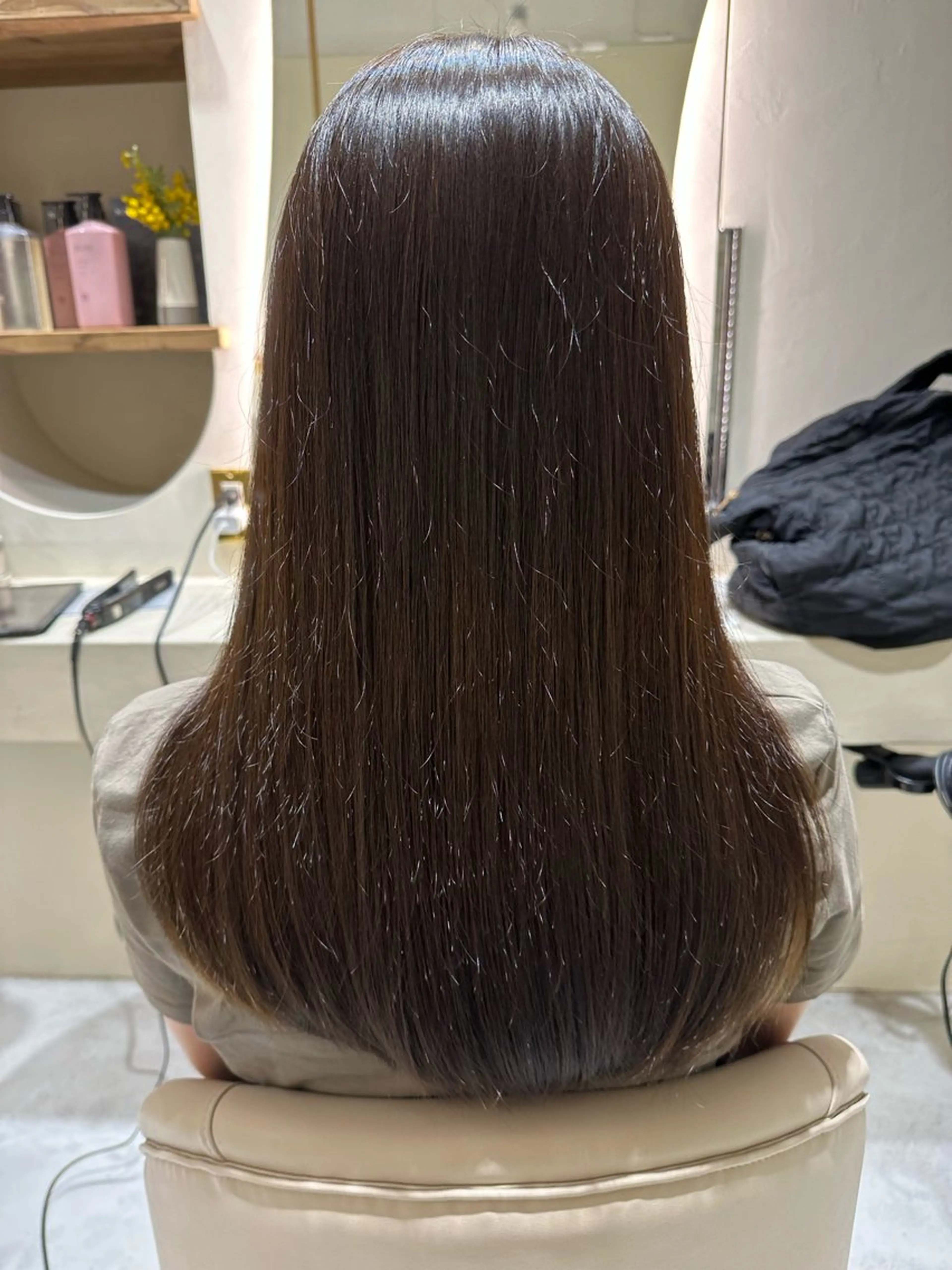 セミロング ヘアカラー 上野 秀のヘアスタイル
