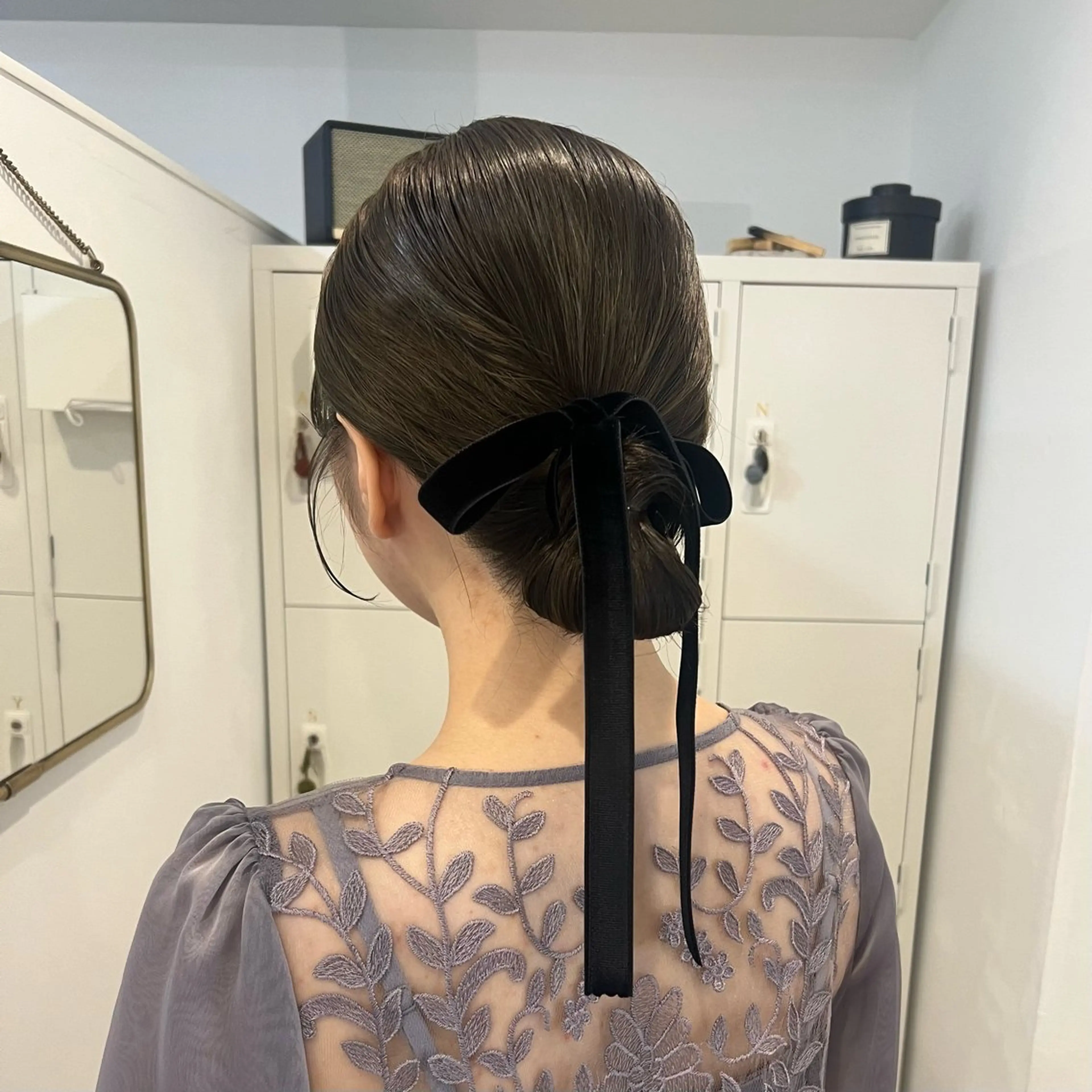 セミロング カラー ヘアアレンジ 透明感カラー グレージュ オリーブグレージュ オリーブグレー ヘアセット 透明感カラー、 アレンジ/miyuのヘアスタイル