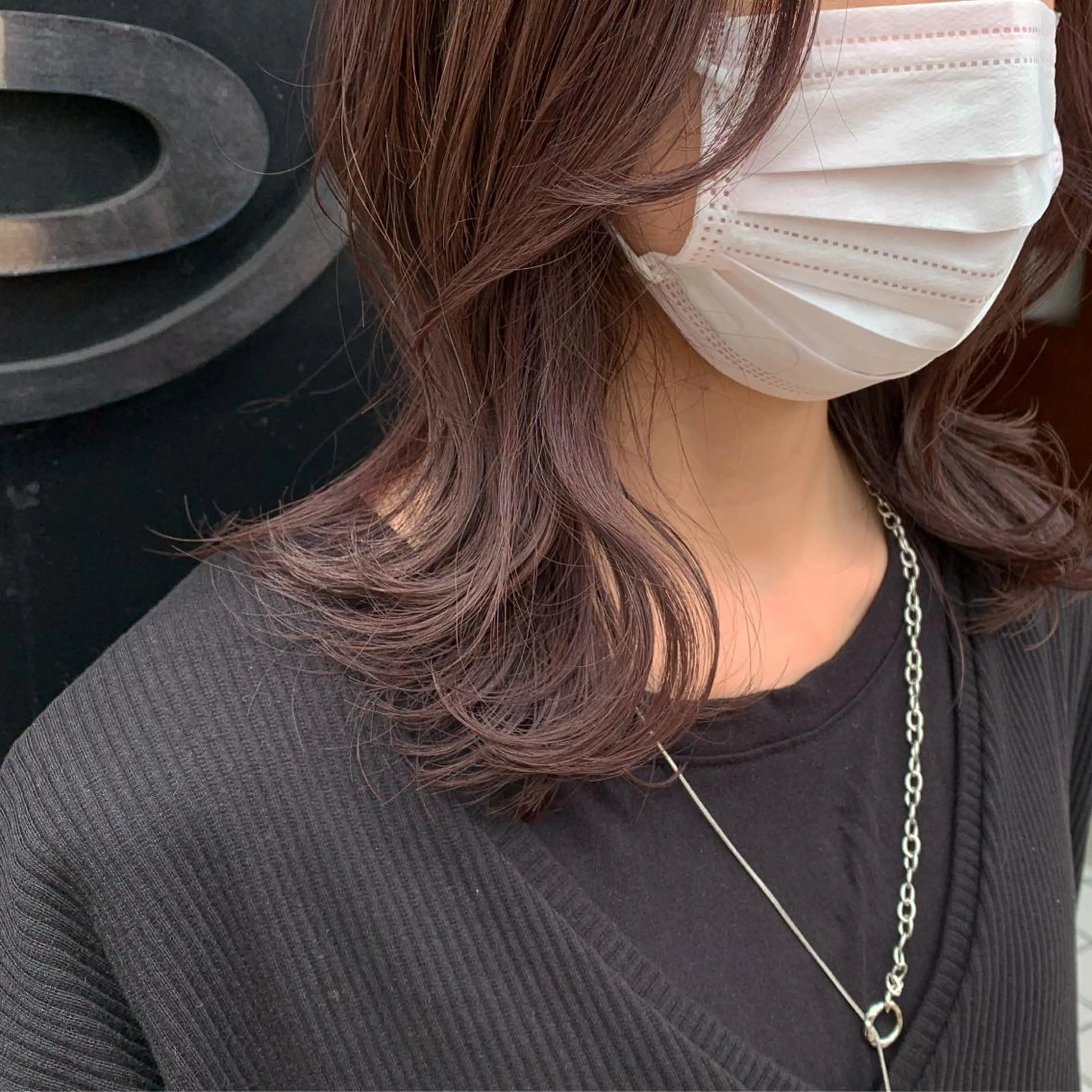 ミディアム レイヤーカット カット ヘアカラー トリートメント 萌花　moeka /韓国/レイヤーのヘアスタイル