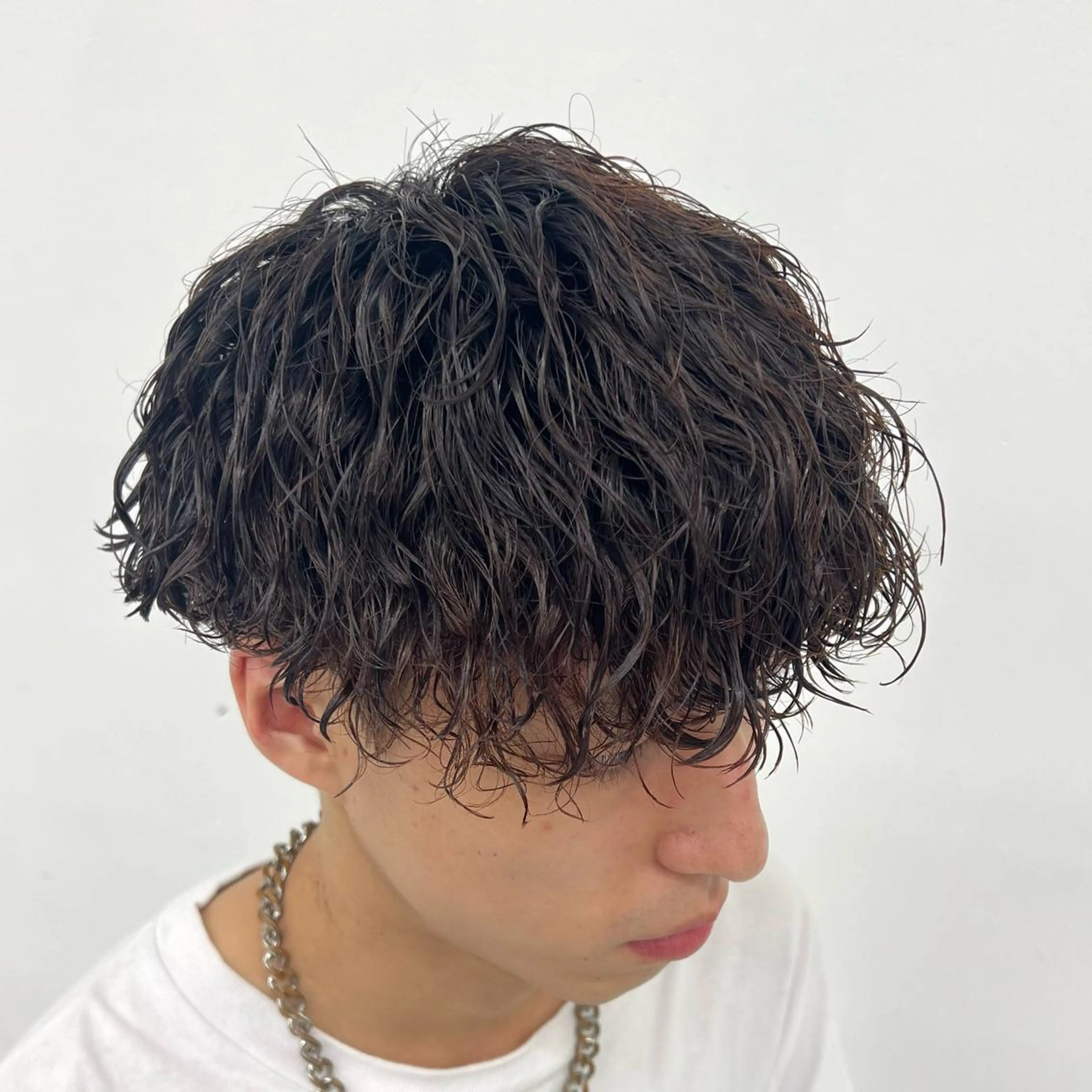 パーマ メンズ 波巻きパーマ カット パーマ 柏メンズカットパーマ NO.1タイチのヘアスタイル