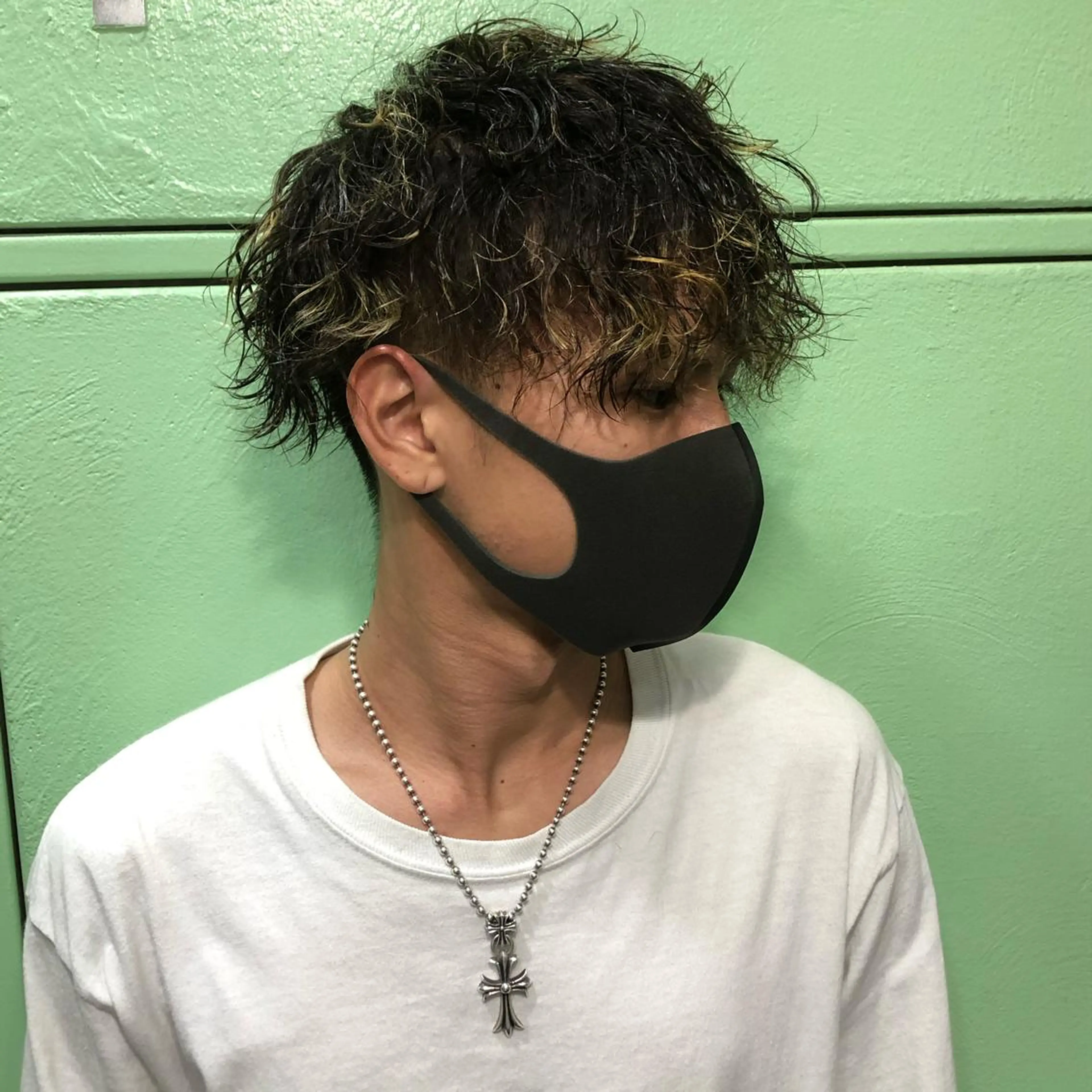 パーマ メンズ マッシュ 渋谷/フェード/ 國分 翔のヘアスタイル