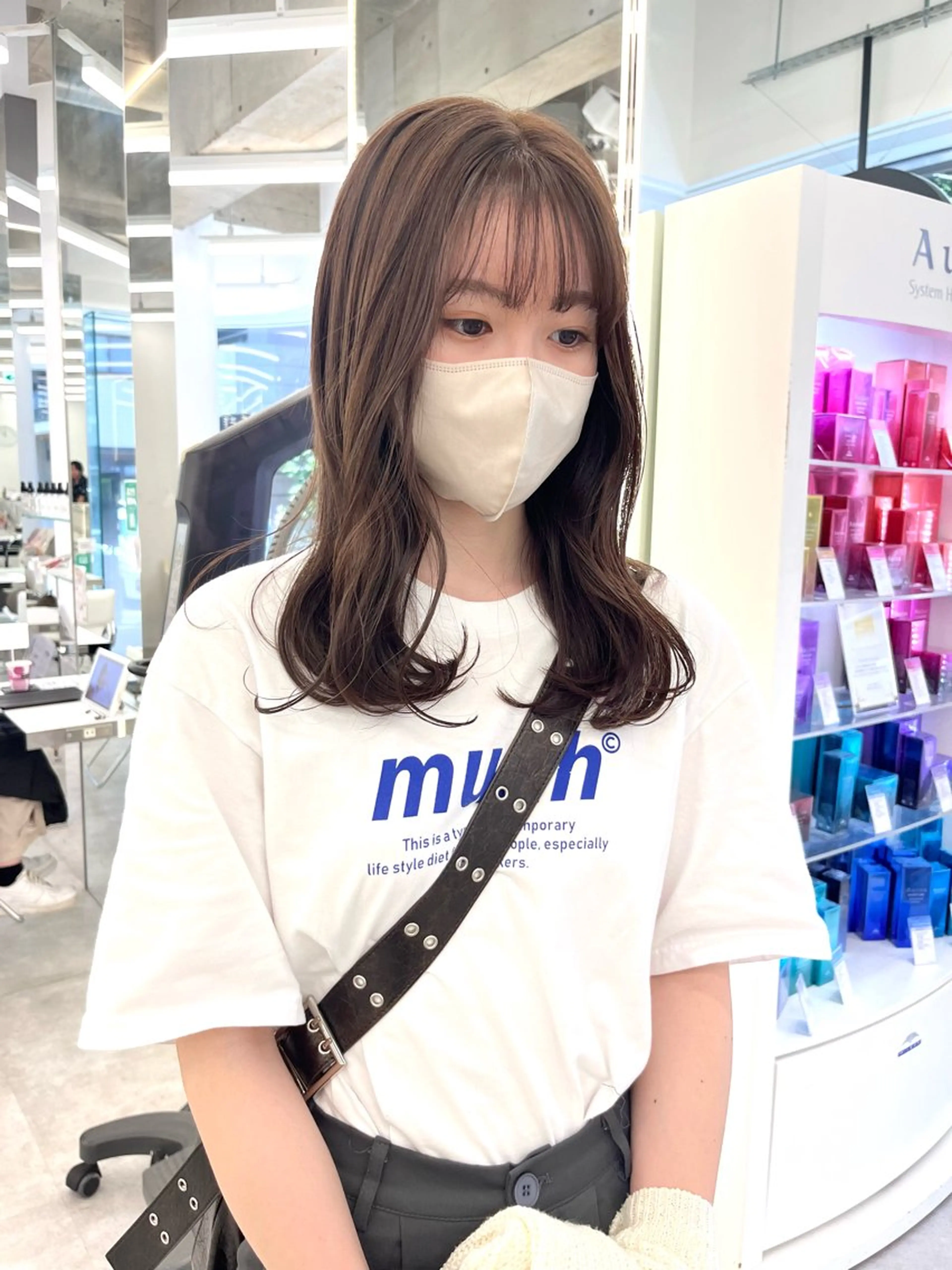 セミロング カラー レイヤーカット×艶髪 /Ayanaのヘアスタイル