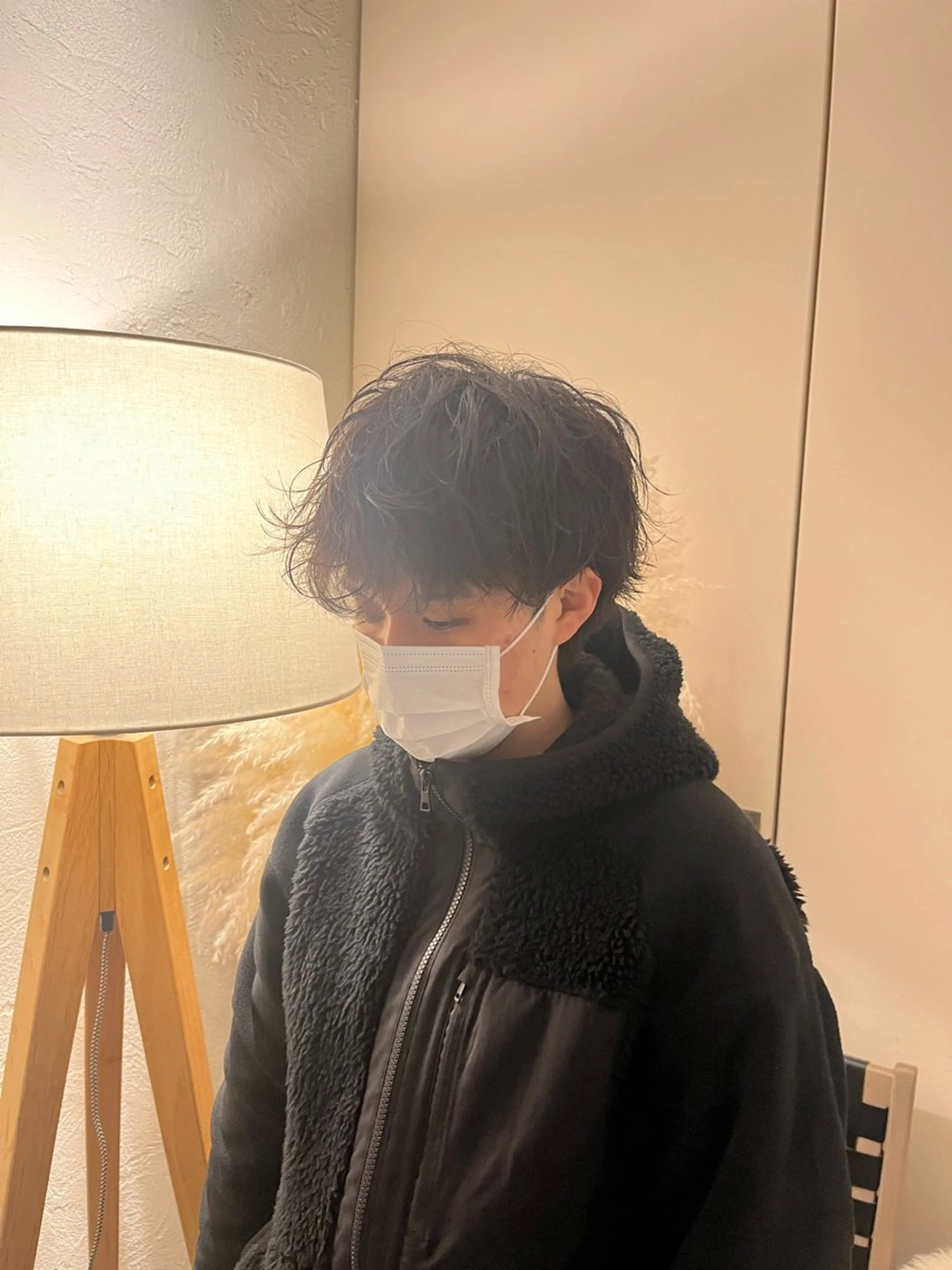 ショート ⚡メンズパーマフ ェードカットTomyのヘアスタイル