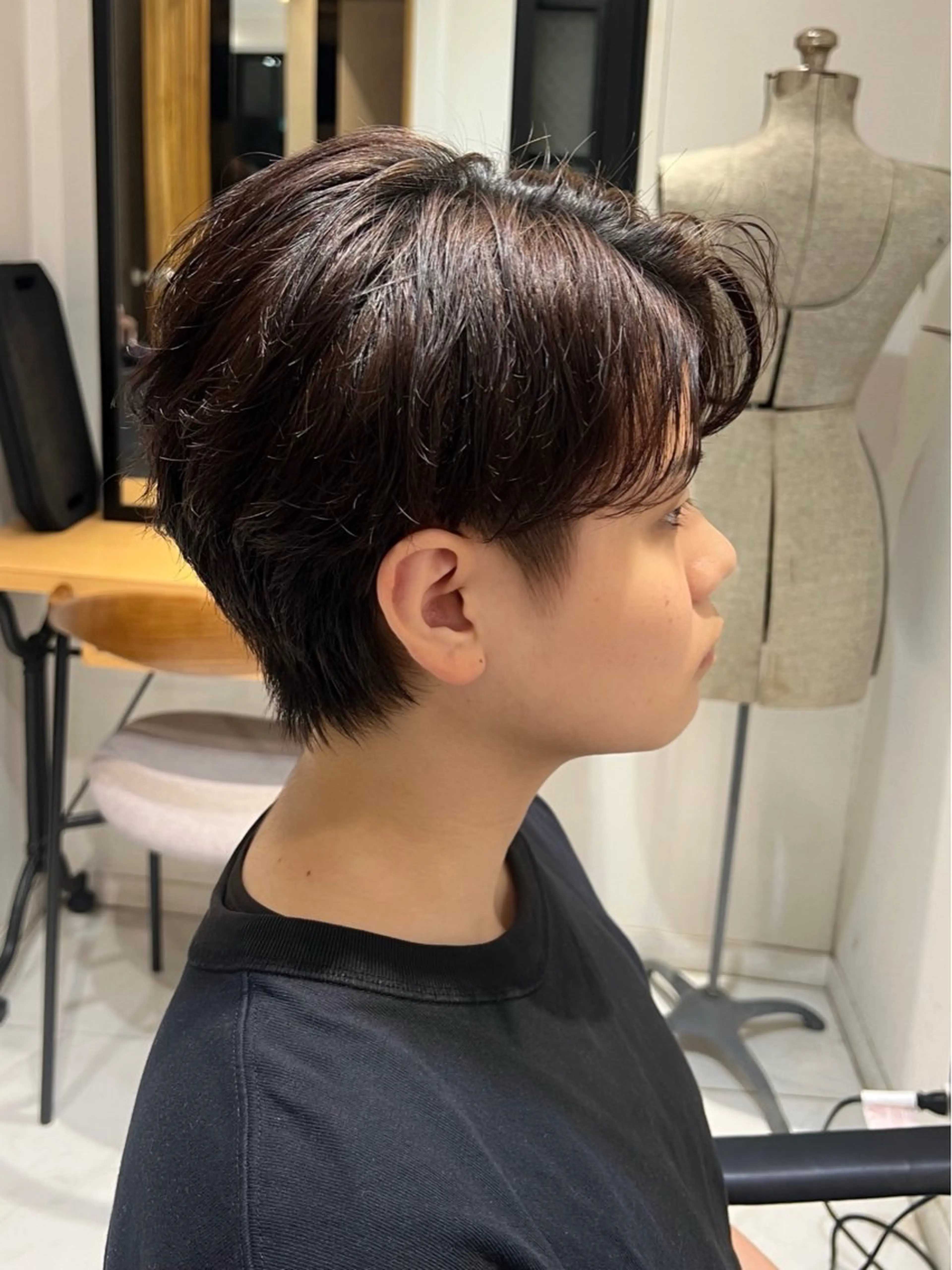 メンズ 似合わせくすみカラー ‎/縮毛/川添桃花‎のヘアスタイル