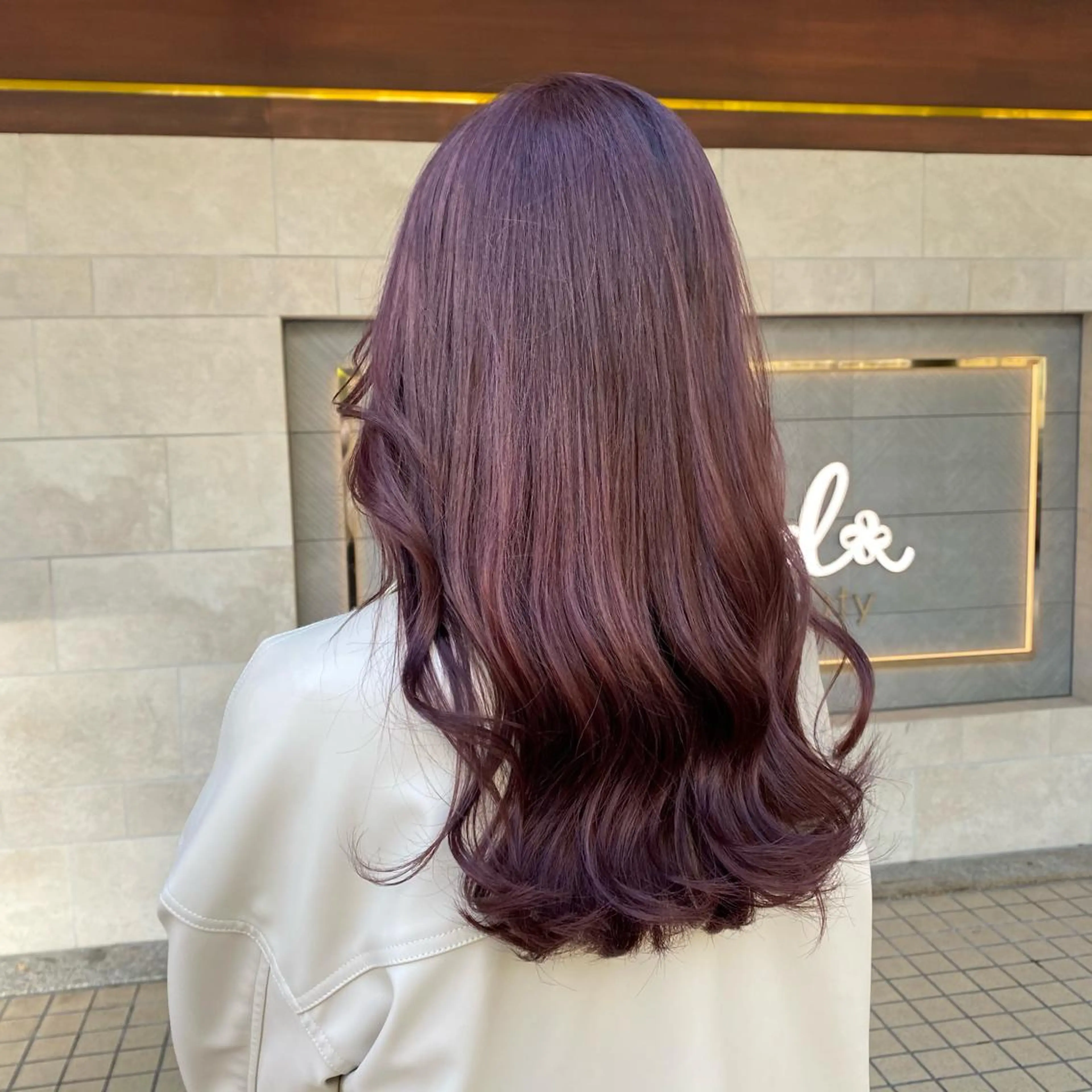 カラー ブラウンカラー ラベンダーカラー ピンクカラー ローズカラー ローズブラウン Erina レイヤー/似合わせ♡のヘアスタイル