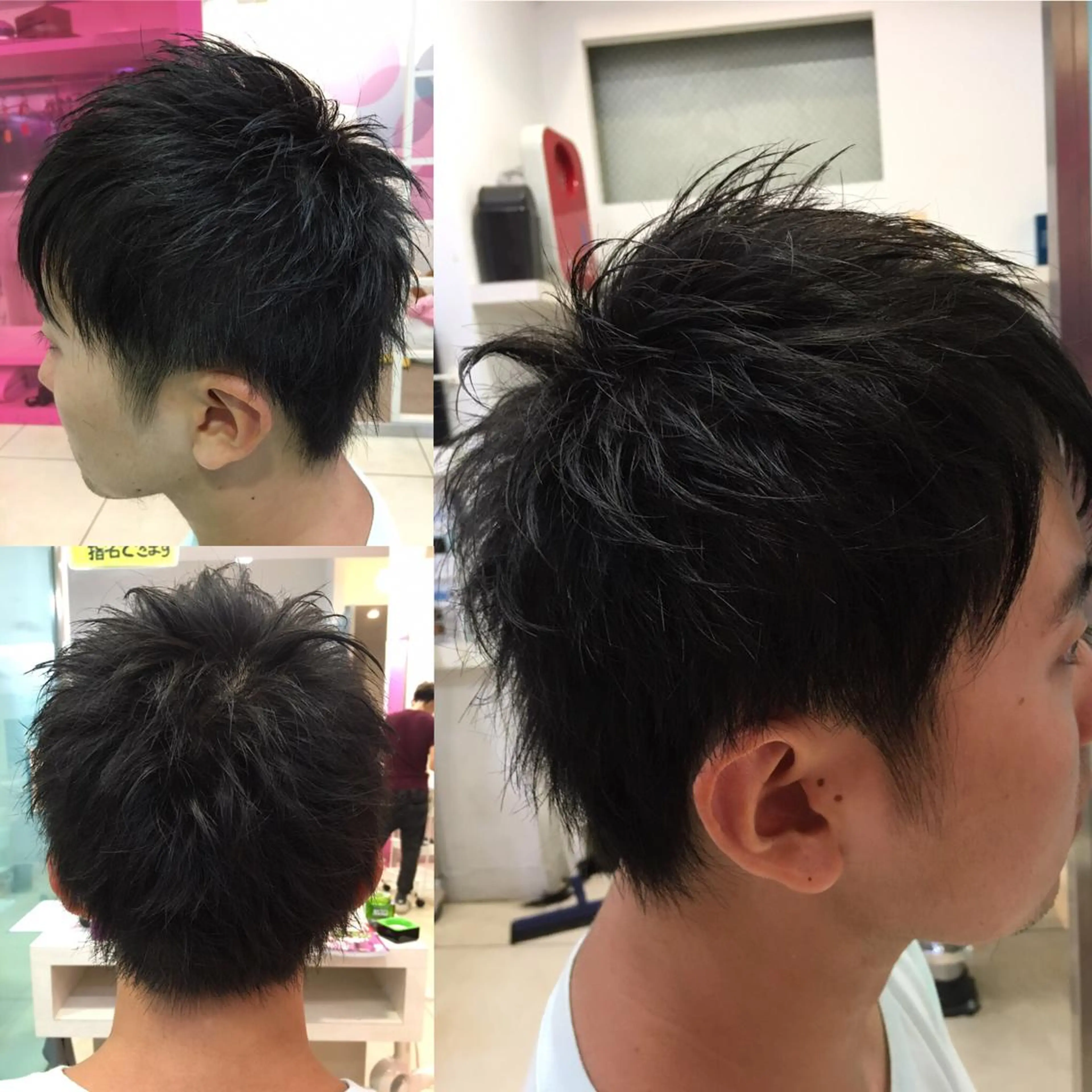 ショート メンズ ツーブロック ショートヘア 髪質改善× 白髪ぼかし溝江のヘアスタイル