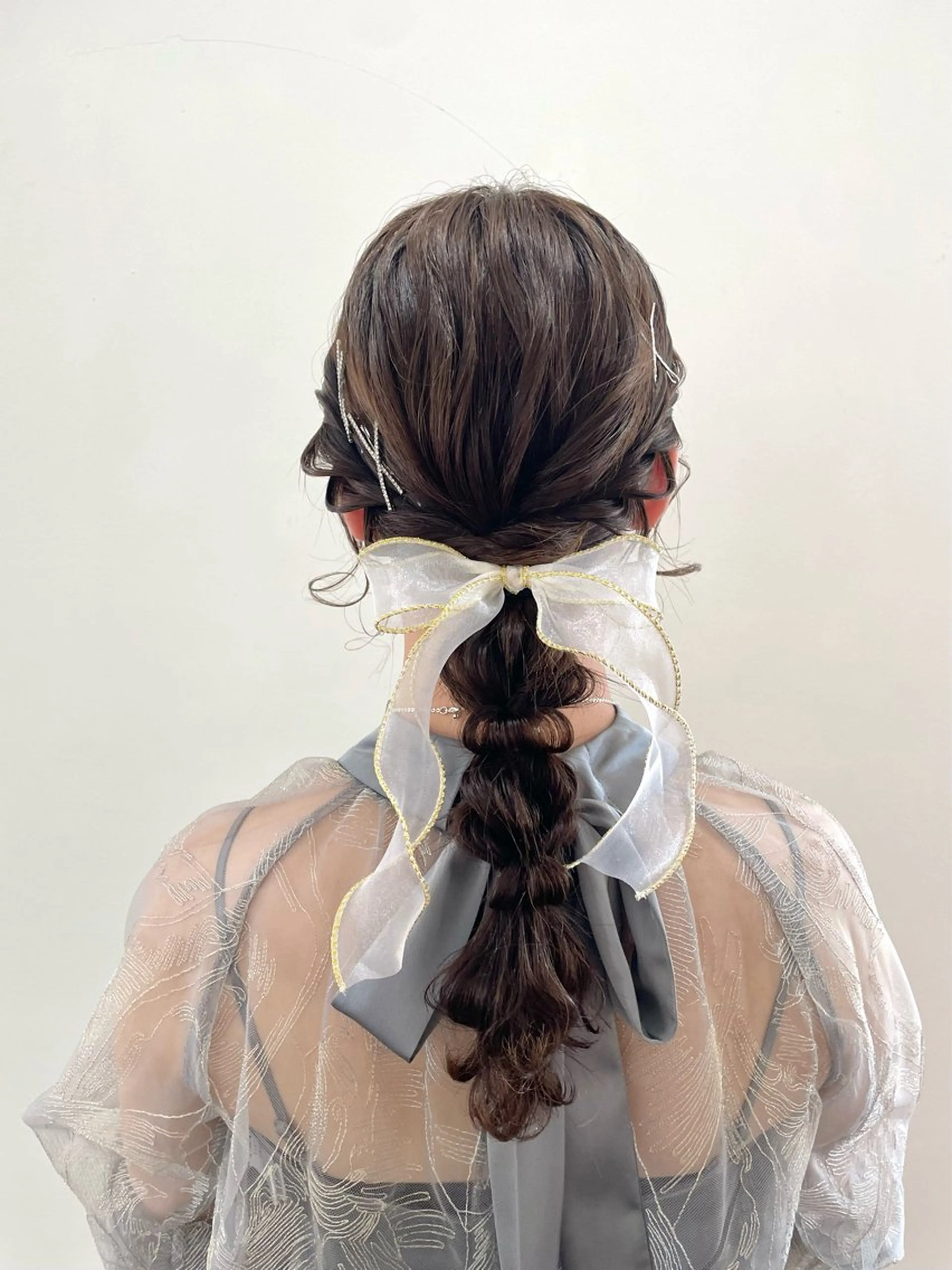 ロング ボブ 髪質改善 韓国風ヘア レイヤーカット ロング ヘアセット mopa所属・mopa_kaede 暖色カラー/ロングのヘアスタイル