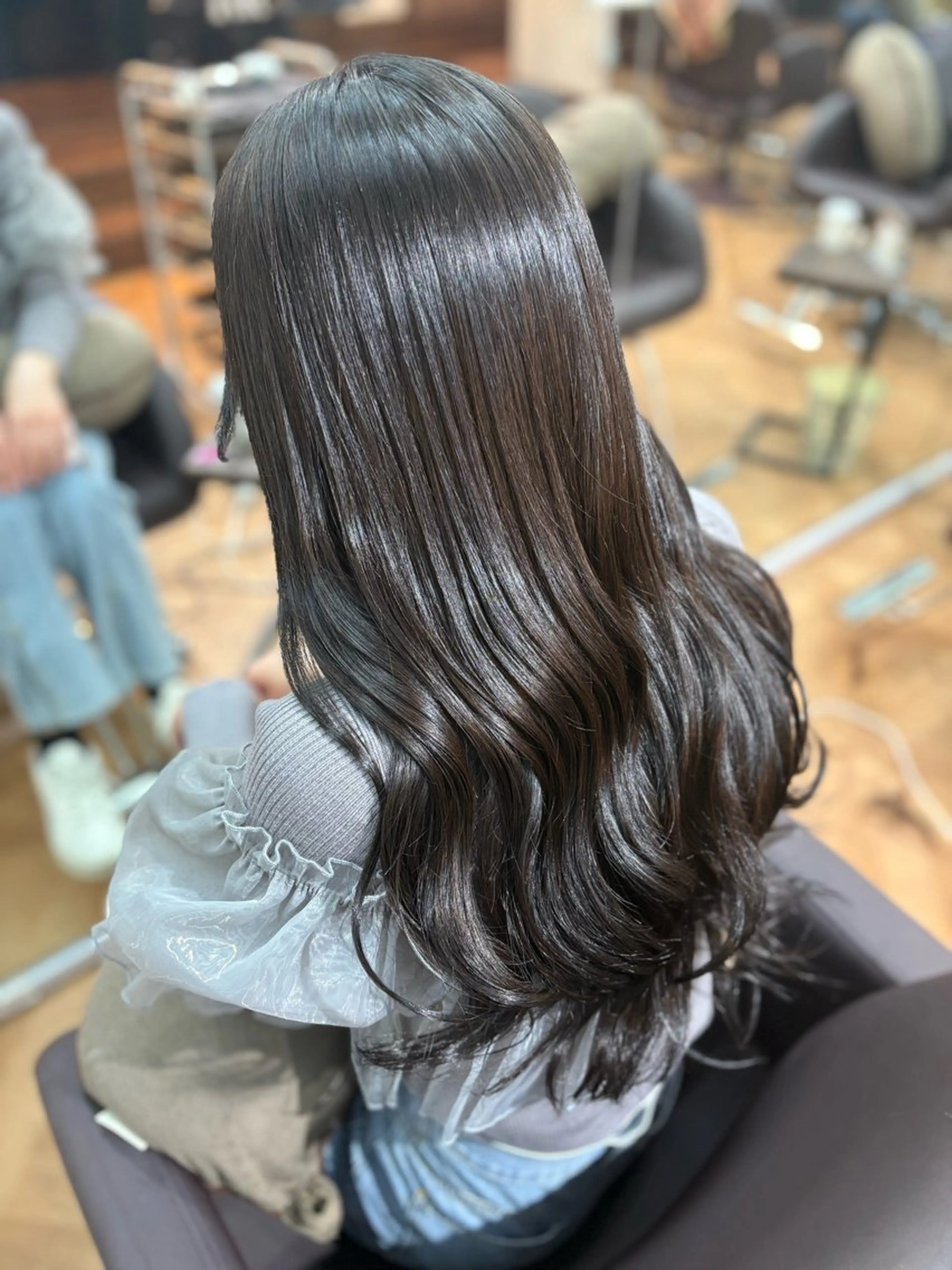 ロング カラー アッシュ アッシュグレー アッシュグレージュ グレージュ 🍒Ayana🍒 艶カラー🍒のヘアスタイル