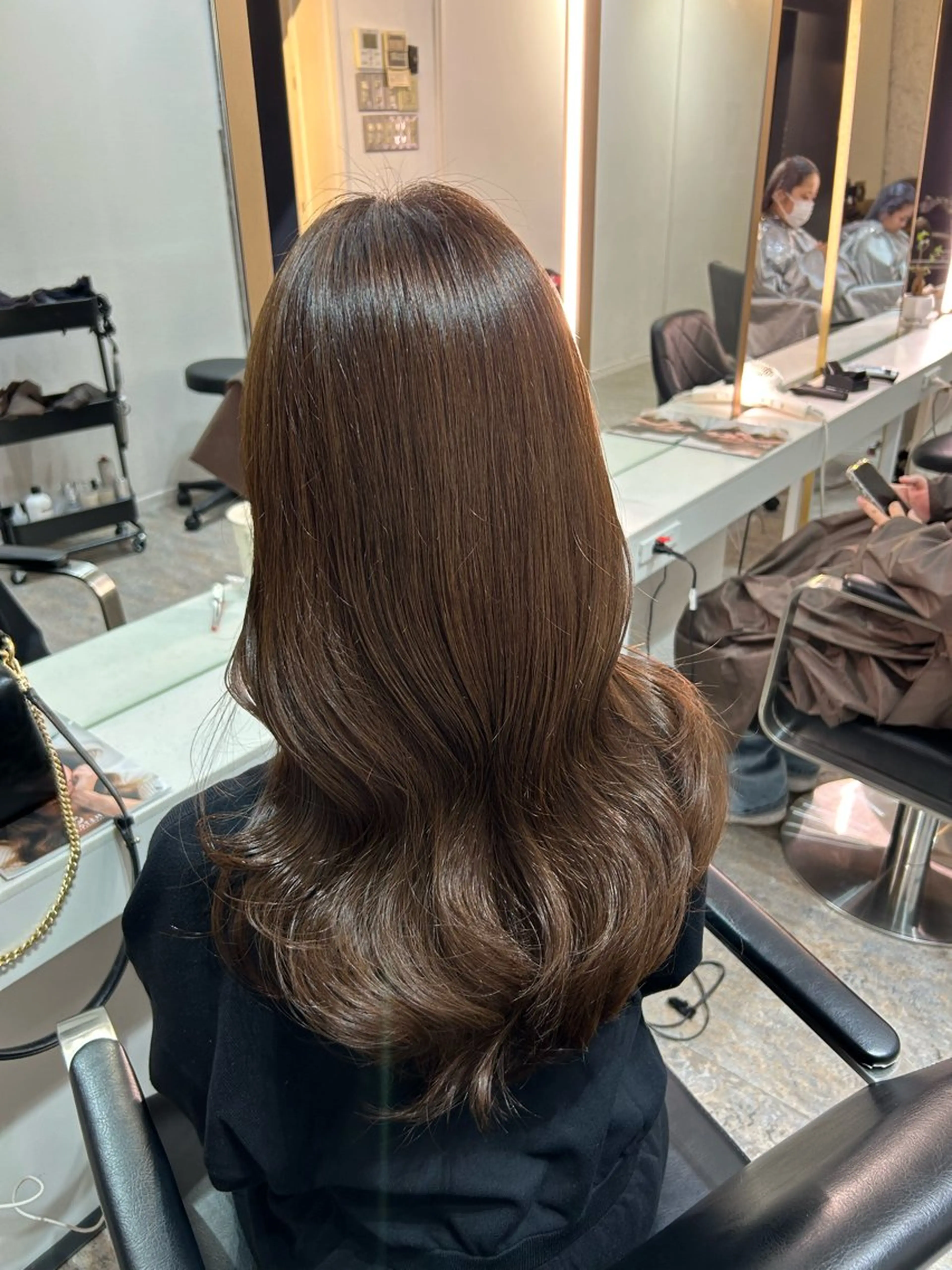 ロング カラー ベージュカラー カット ヘアカラー トリートメント レイヤーカット BLend 渋谷のヘアスタイル