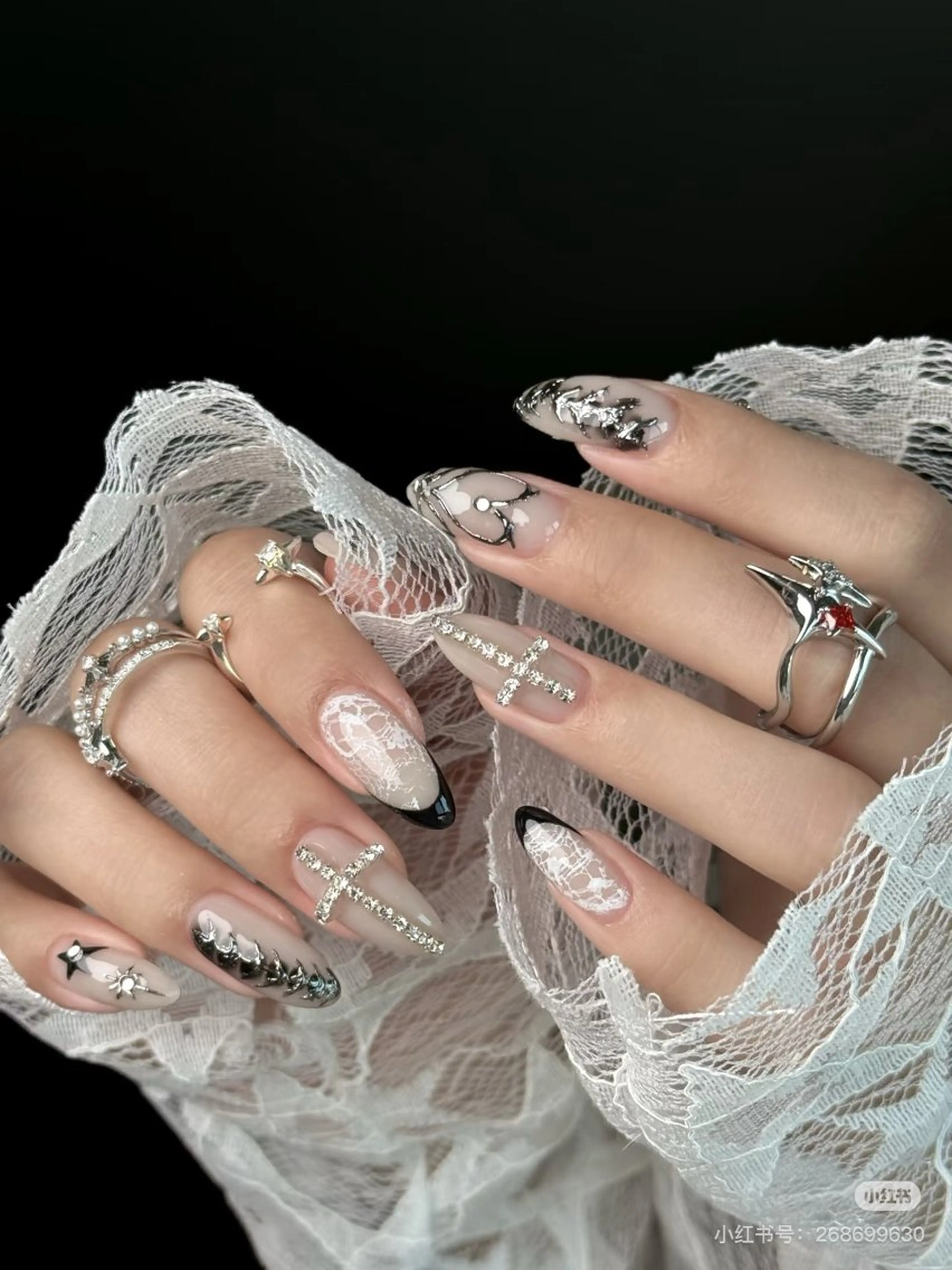 ネイル アートネイル オーロラネイル チークネイル 長さ出し フットネイル ハンドネイル Blossom nail_研修のネイルデザイン