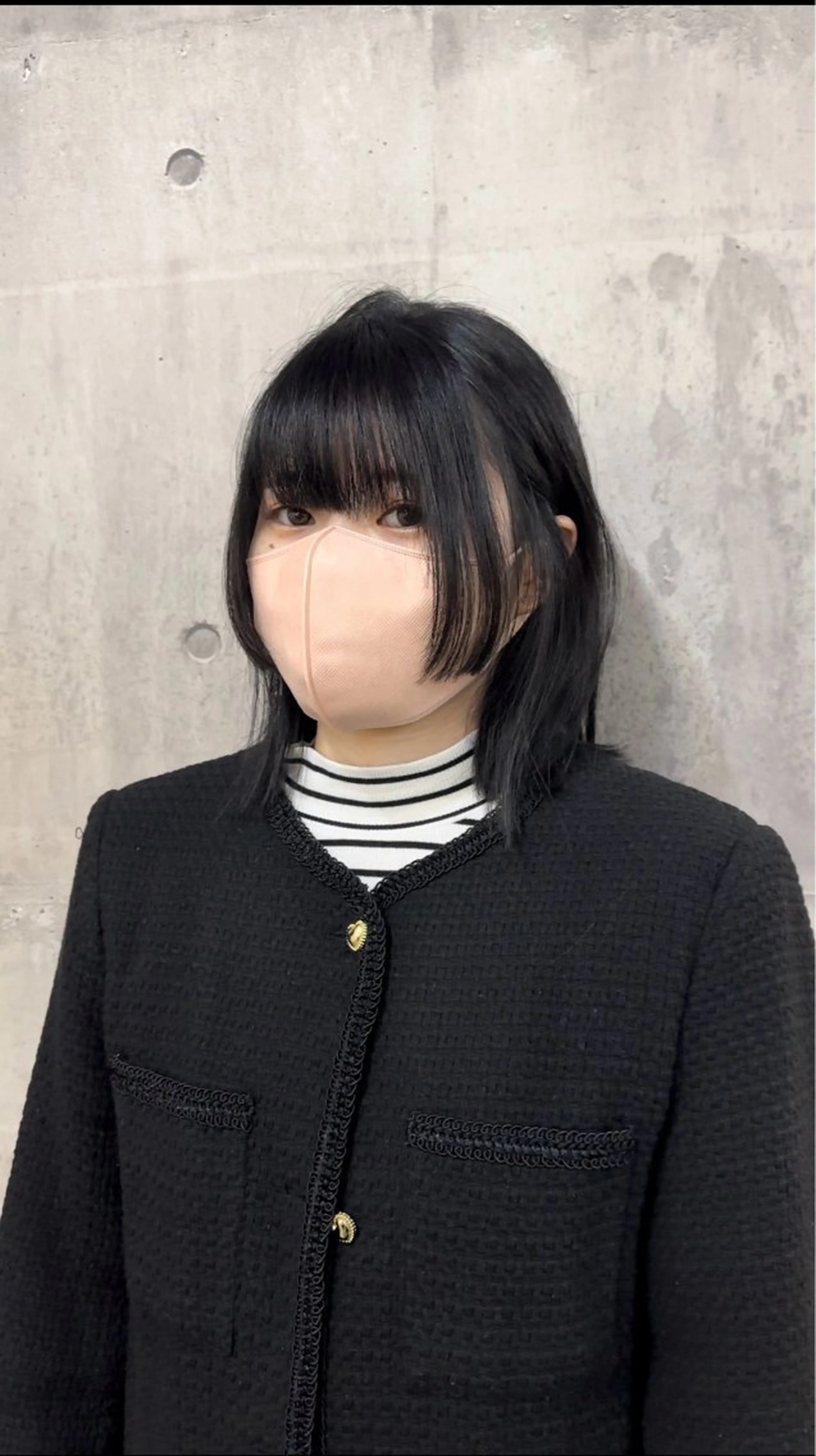 ミディアム カラー パーマ ヘアアレンジ メンズ 切りっぱなしボブ メンズ韓国風 ボブ くせ毛 髪質改善 切りっぱなしヘアボブ ミディアムヘアRYOのヘアスタイル