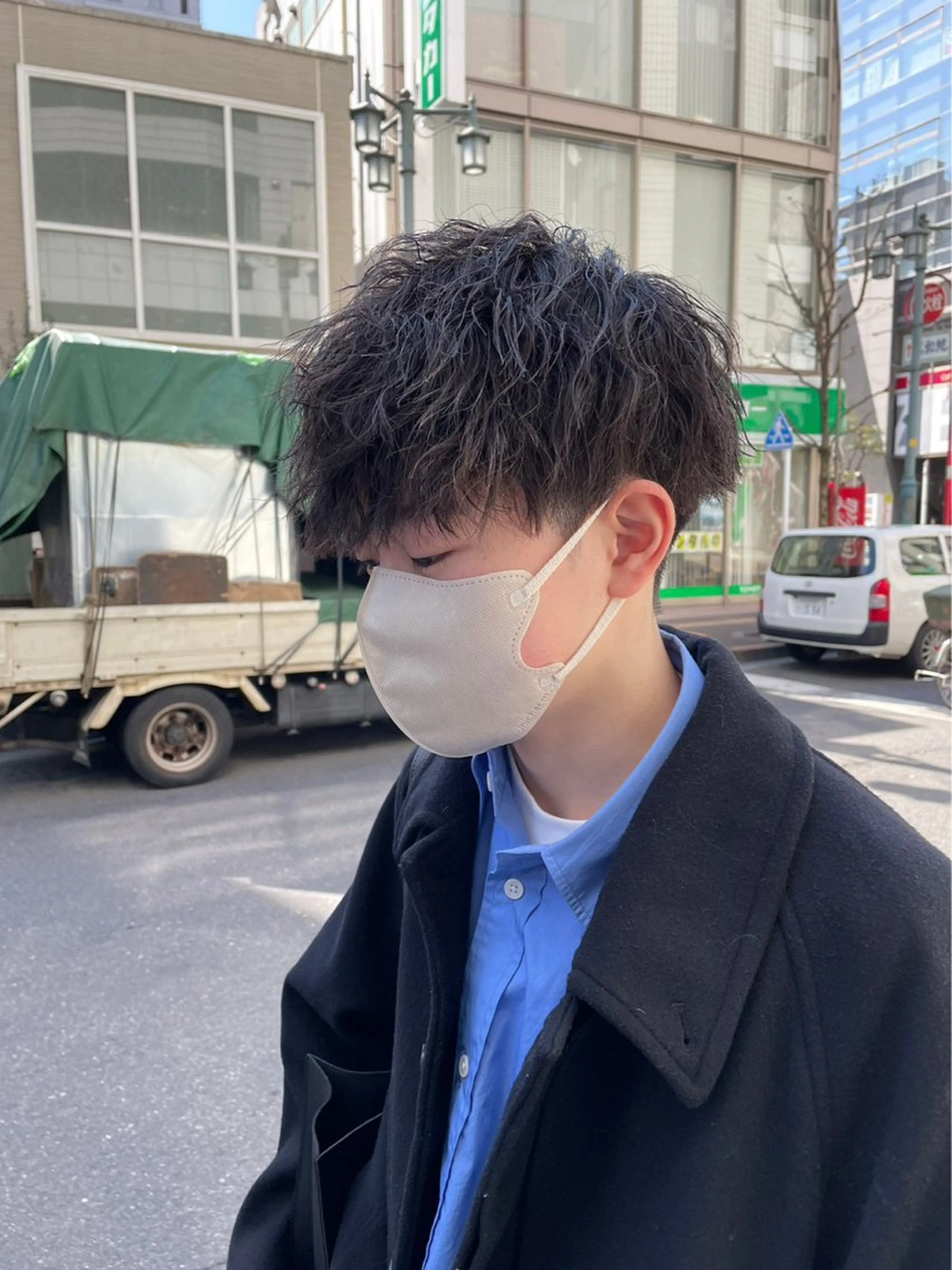 パーマ メンズ メンズパーマ カット パーマ トリートメント ヘアセット パーマ　ネイル /コトミ🐸のネイルデザイン