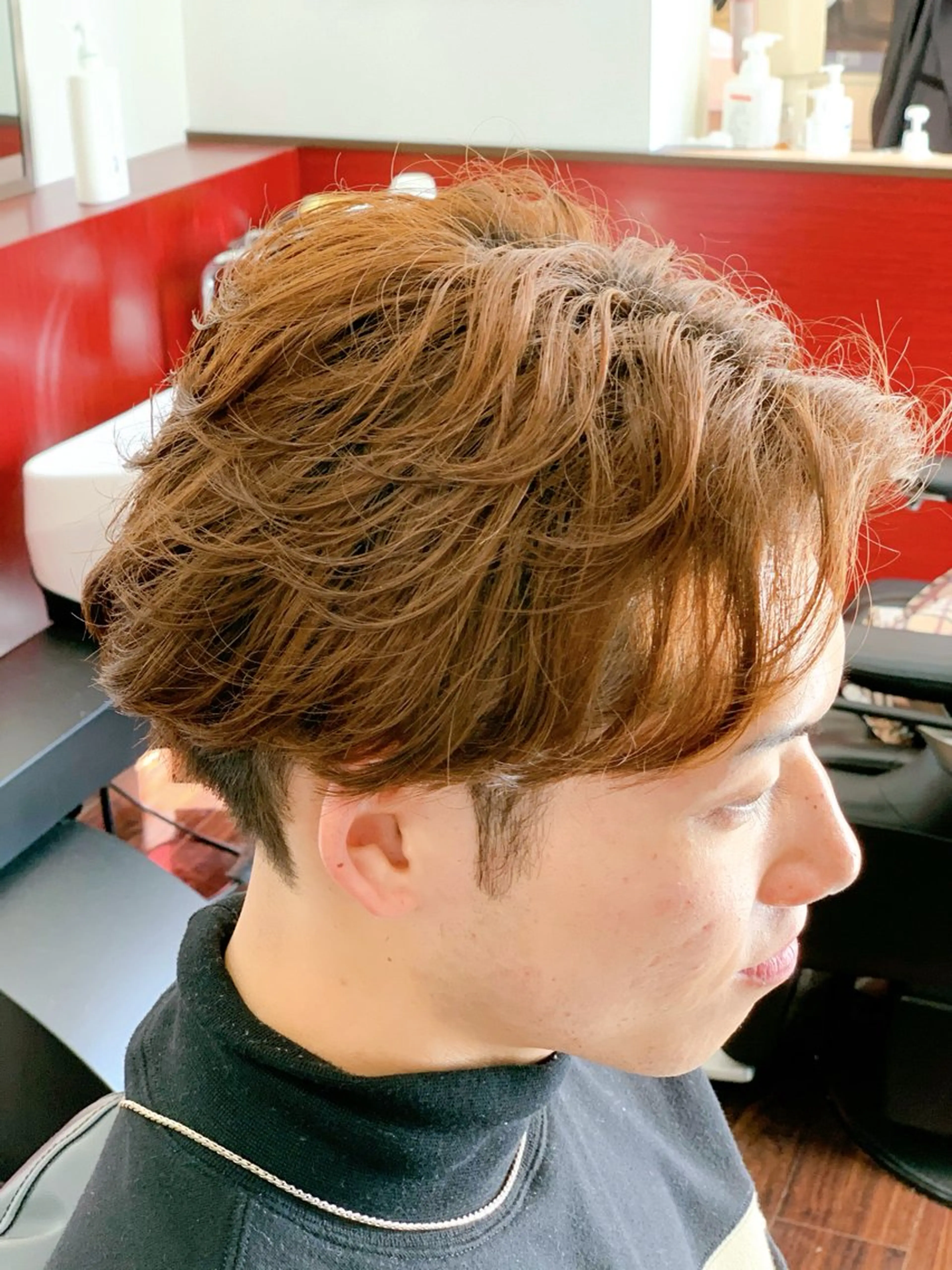 ショート カラー メンズ センターパート メンズ韓国風 韓国風ヘア レイヤーカット 早川 太貴のヘアスタイル