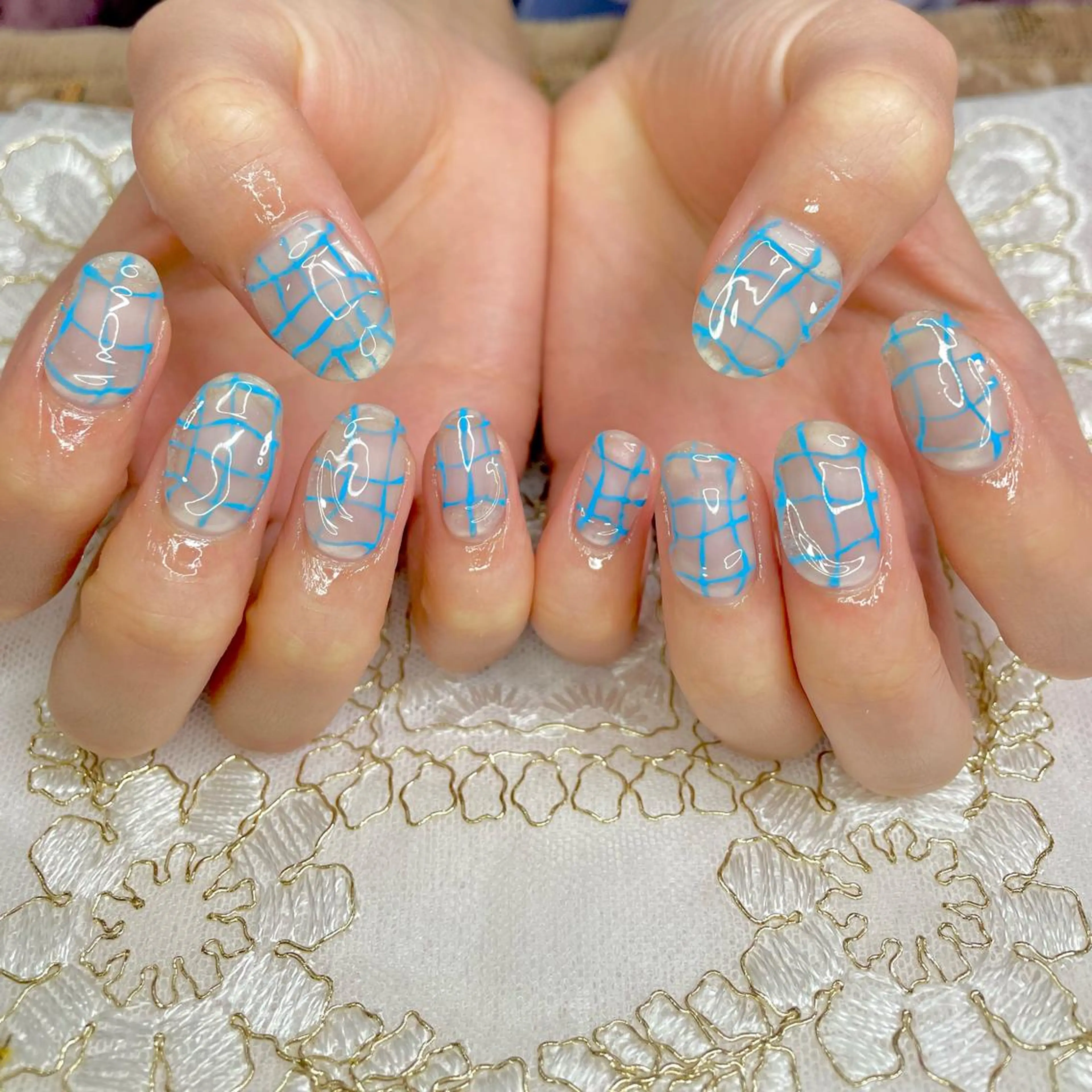 ネイル チークネイル ジェルネイル ニュアンスネイル パラジェル 春ネイル J terrace Nailのネイルデザイン