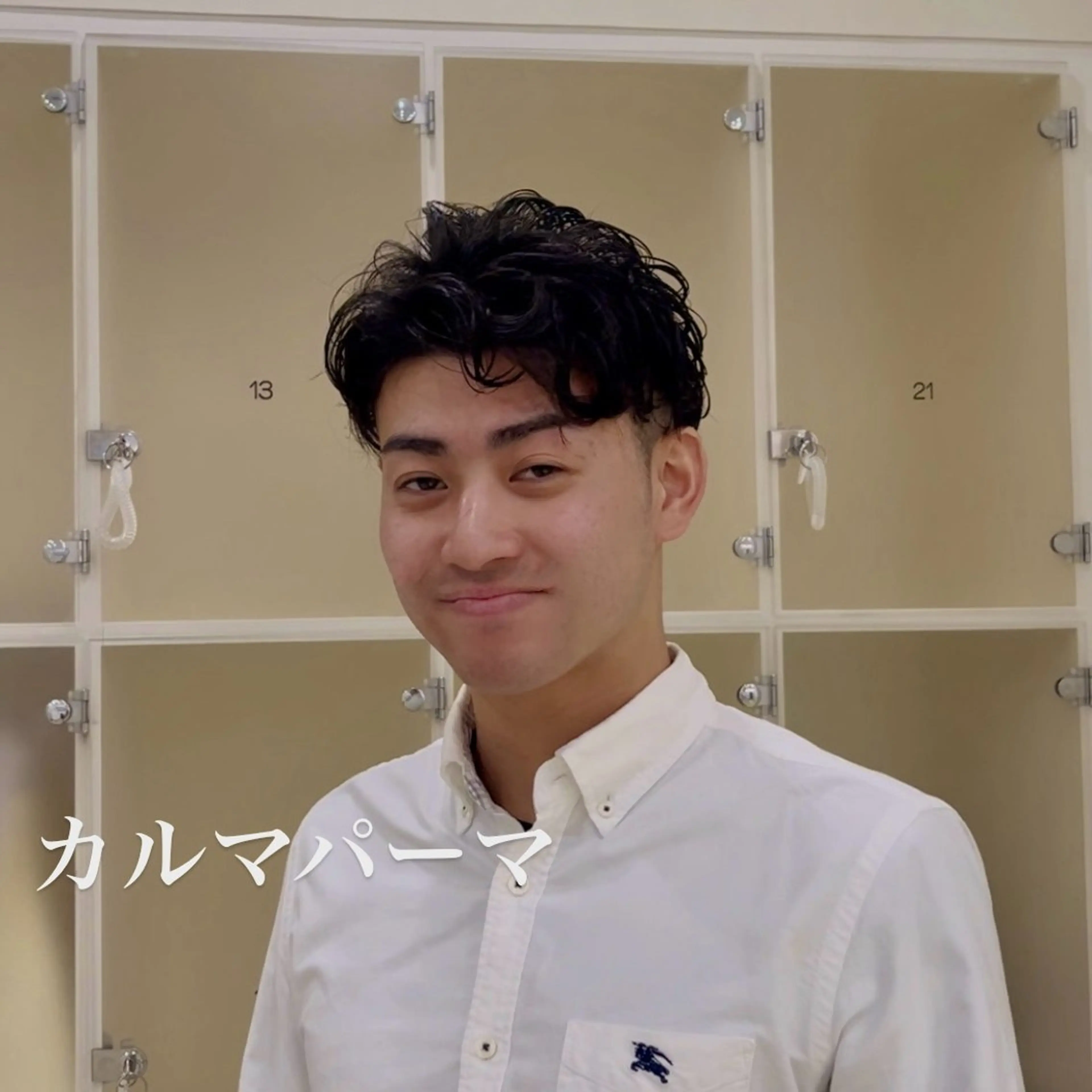 パーマ メンズ カット ヘアカラー パーマ 似合わせカット暖色 カラーhiyonaのヘアスタイル