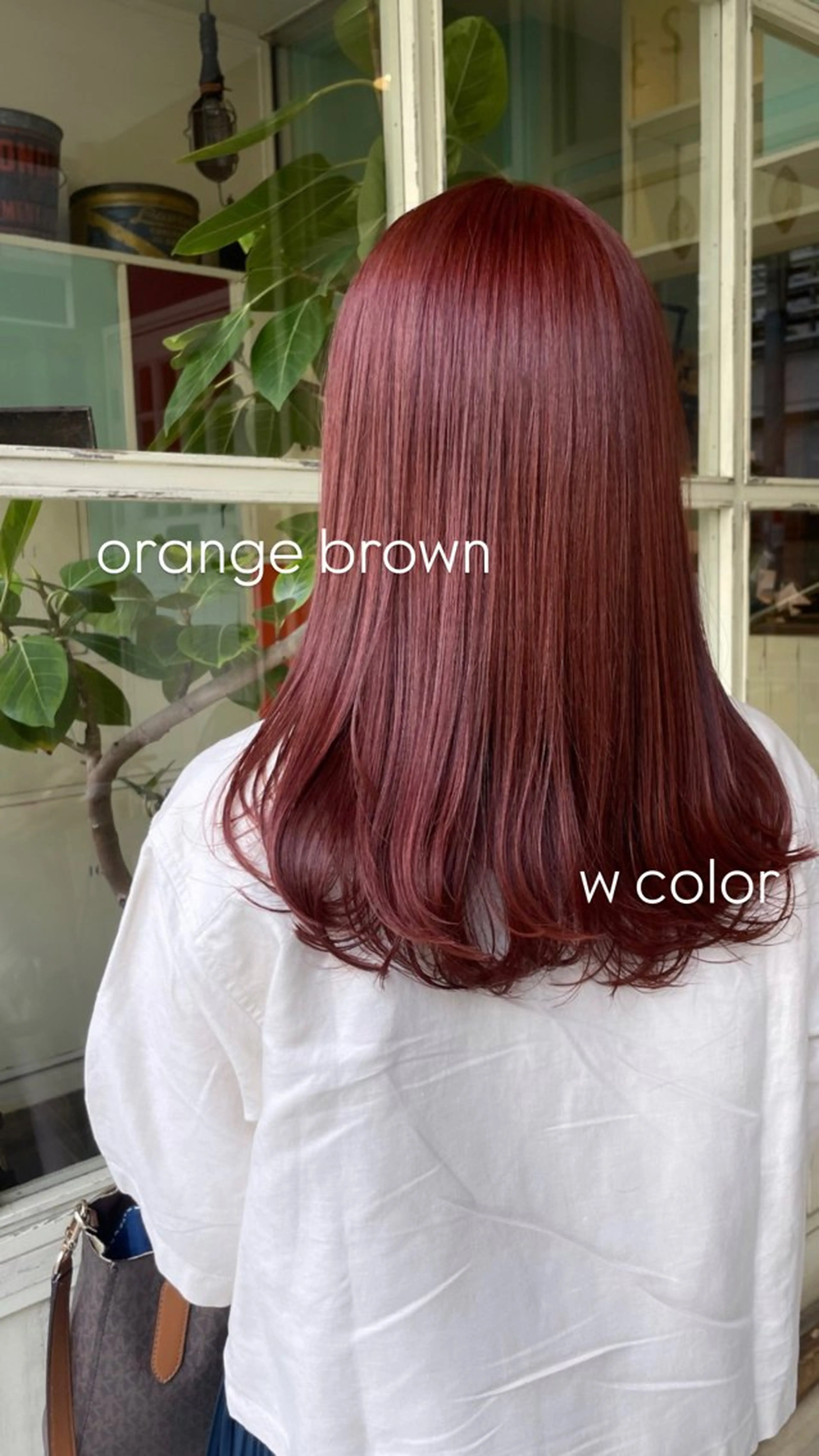セミロング オレンジブラウン ヘアカラー sourire 西大分所属・Sourire西大分 ☘️いけだ あおいのヘアスタイル