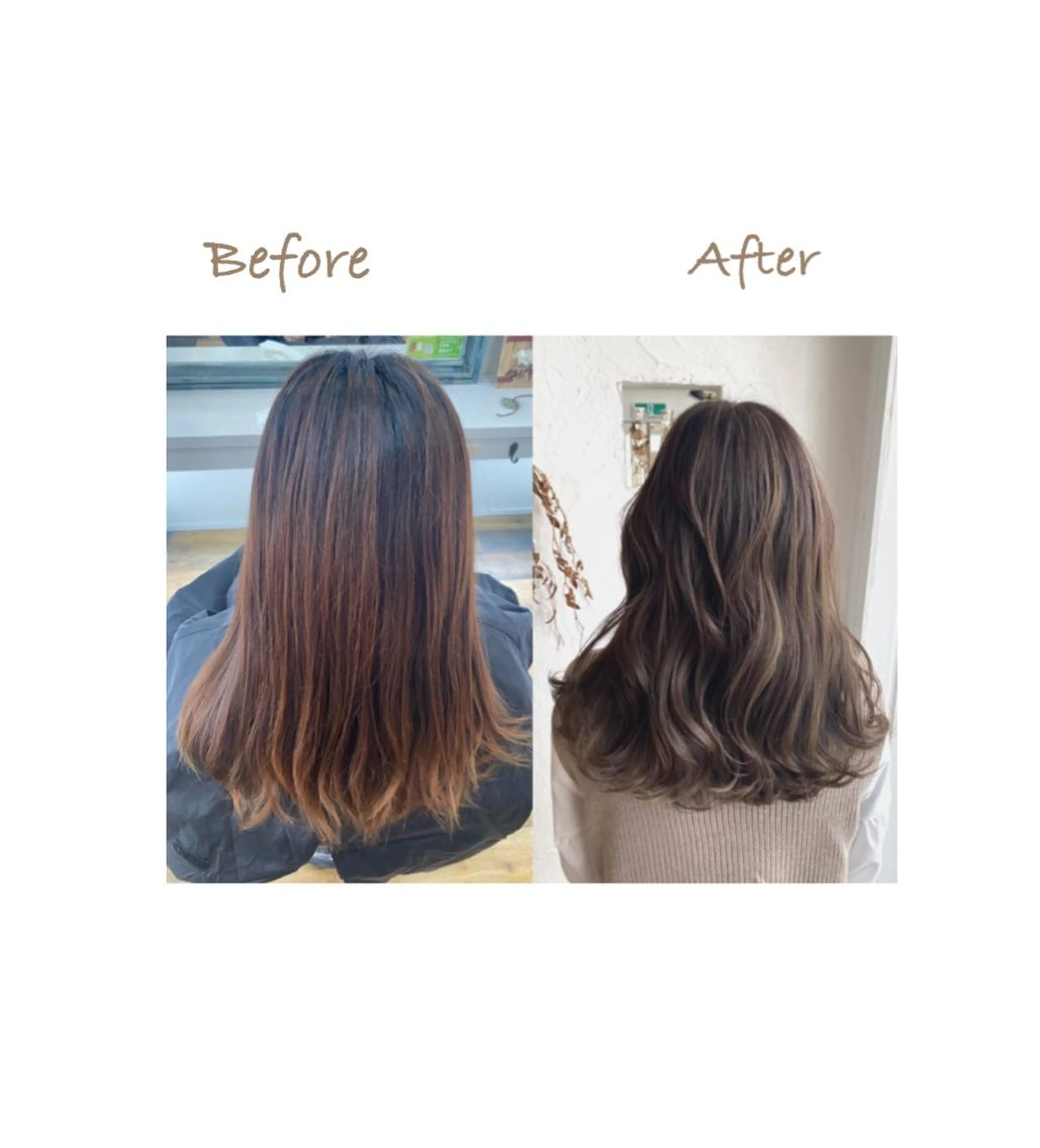 セミロング カラー パーマ 豊橋美容院 ソンリエのヘアスタイル