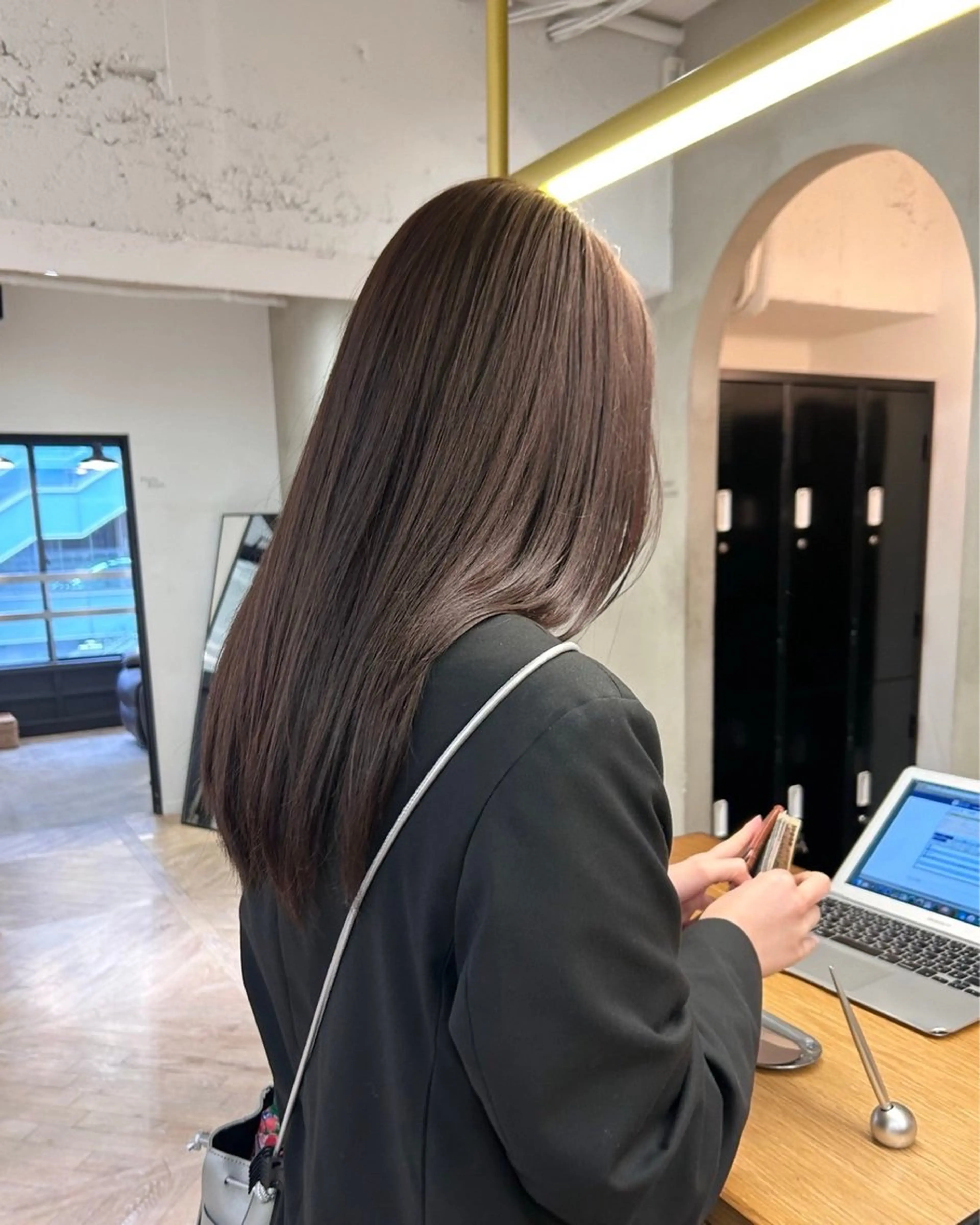 セミロング カット ヘアカラー トリートメント レイヤーカット/暖色 カラー/mao🎀のヘアスタイル