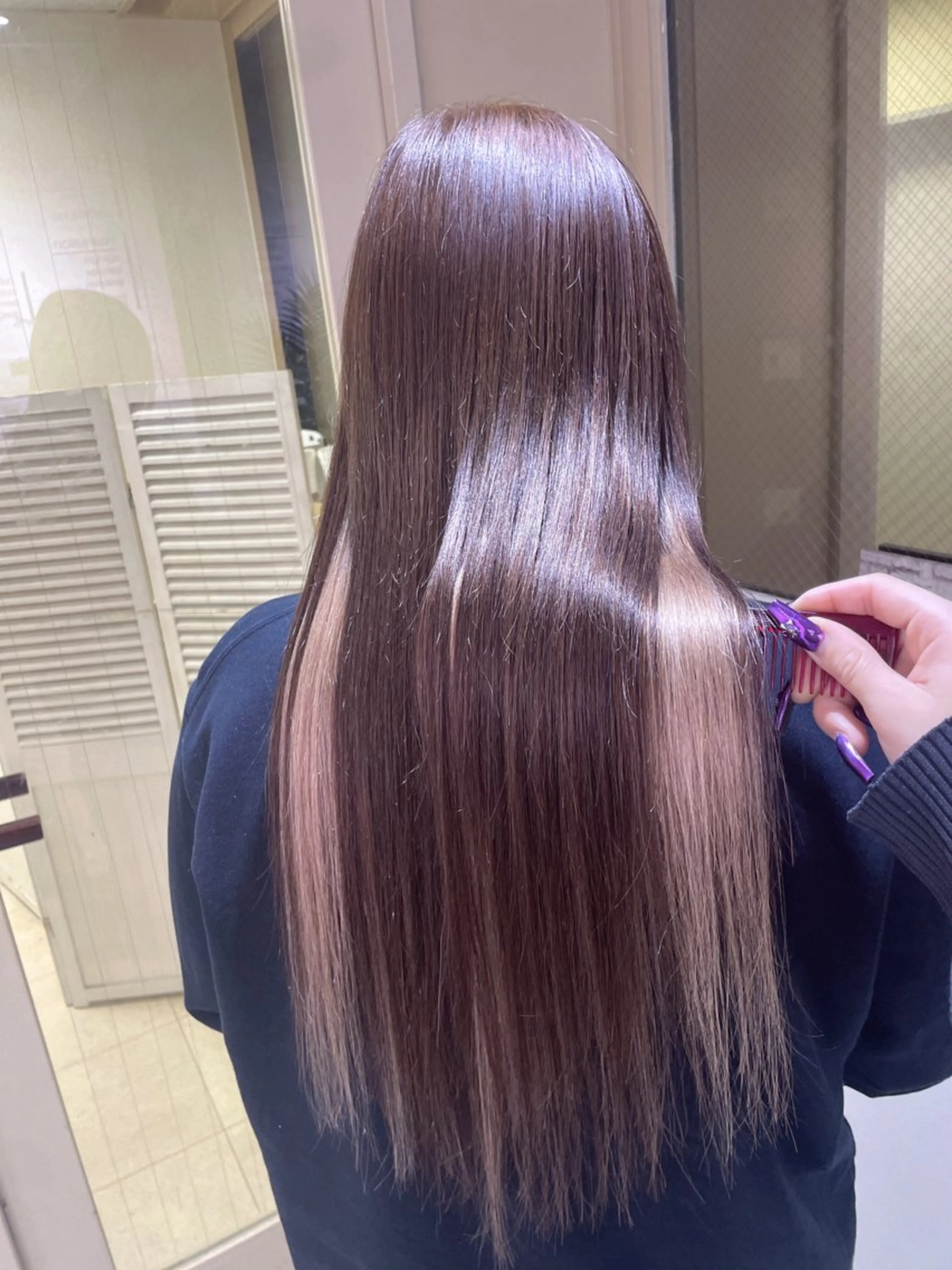 ロング エクステ ハイトーンカラーエク ステ🌺RENA🌺のヘアスタイル