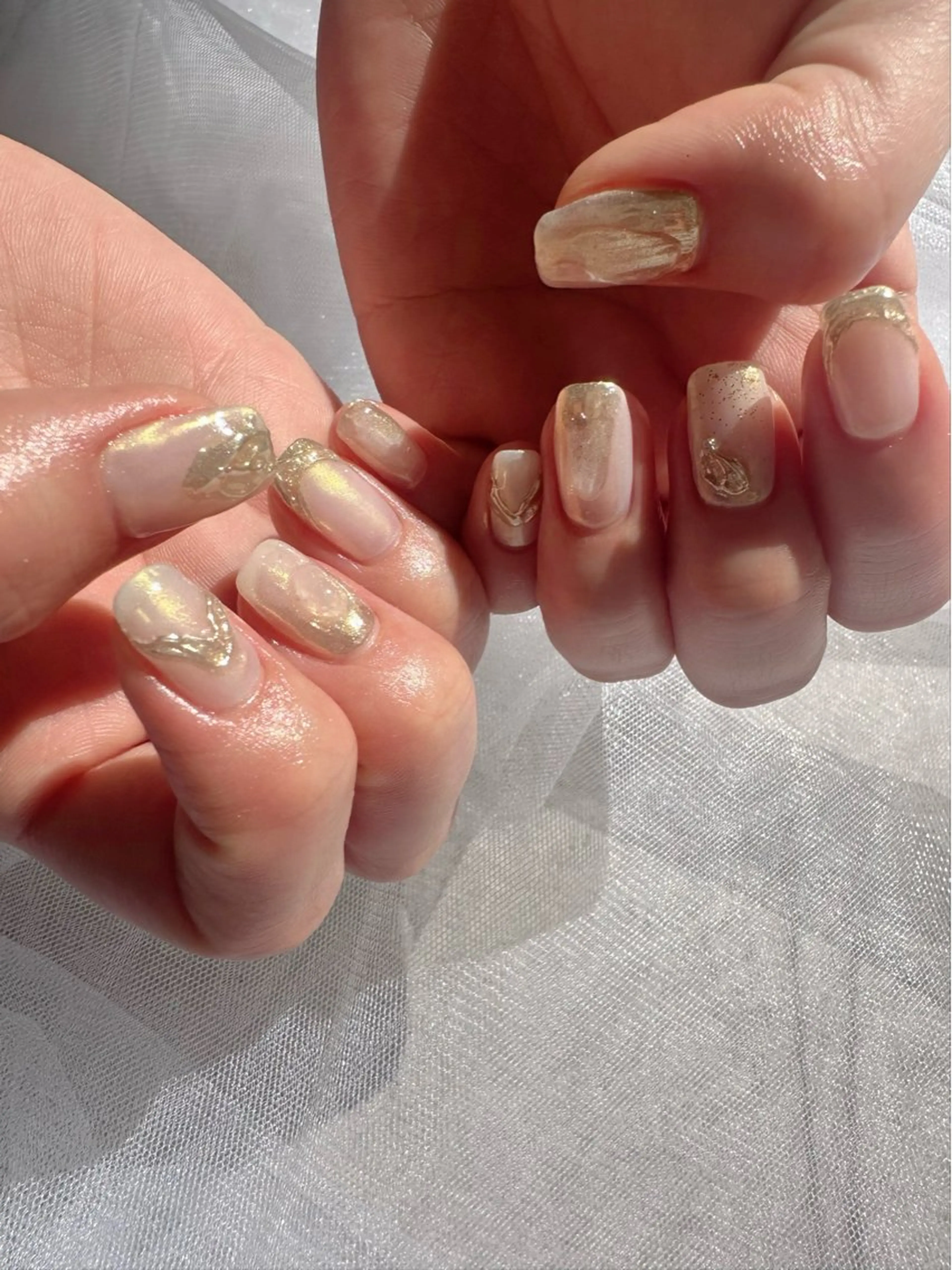 ネイル アートネイル クリアネイル フレンチネイル ゴールド 氷ネイル・うるうるネイル 🪞KAPE NAIL 🪞のネイルデザイン