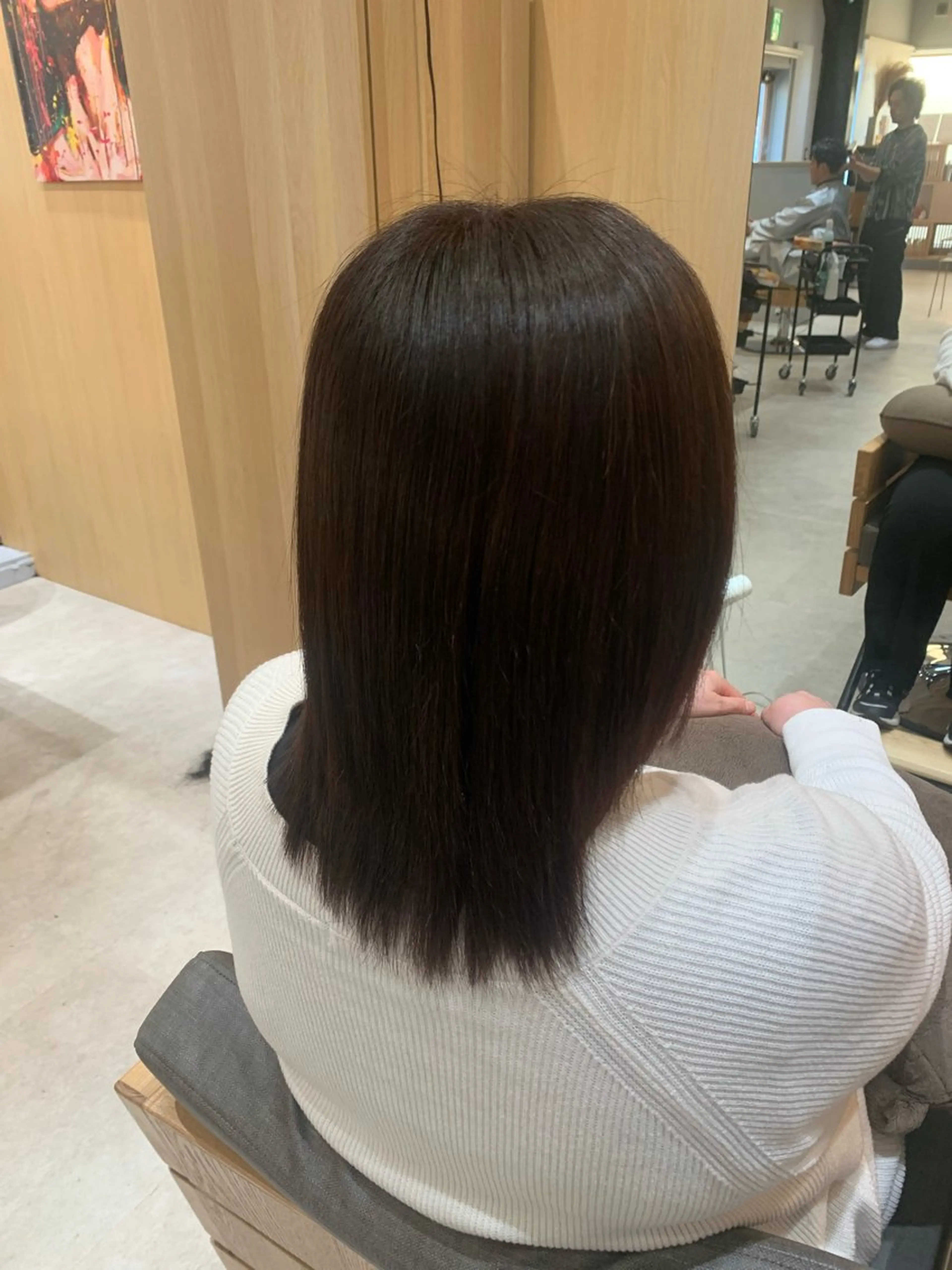 ミディアム ヘアカラー 本多 永佳のヘアスタイル