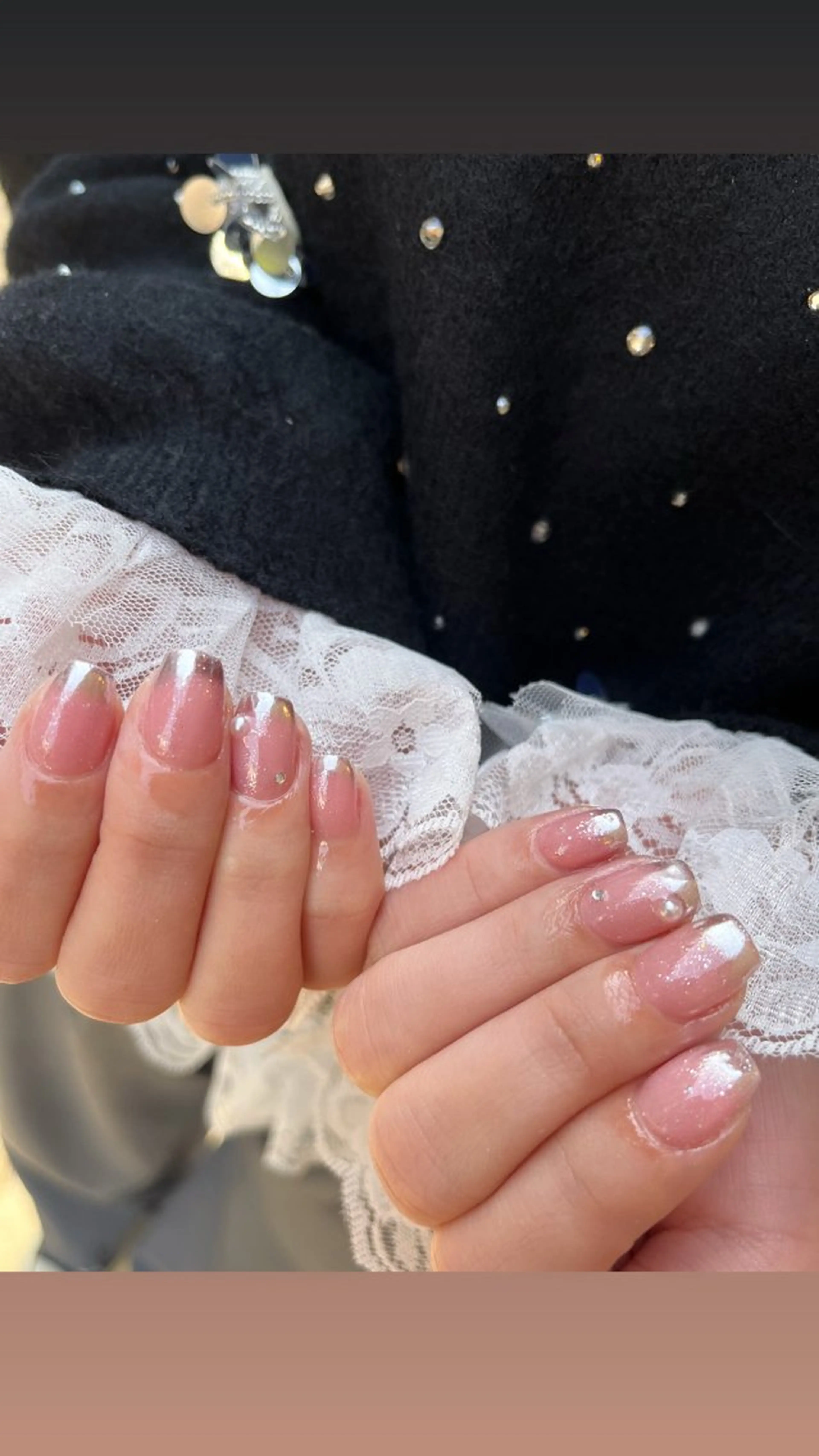 ネイル アートネイル グラデーション ミラーネイル ピンク 春ネイル ハンドネイル ballie／小野原 なつみのネイルデザイン