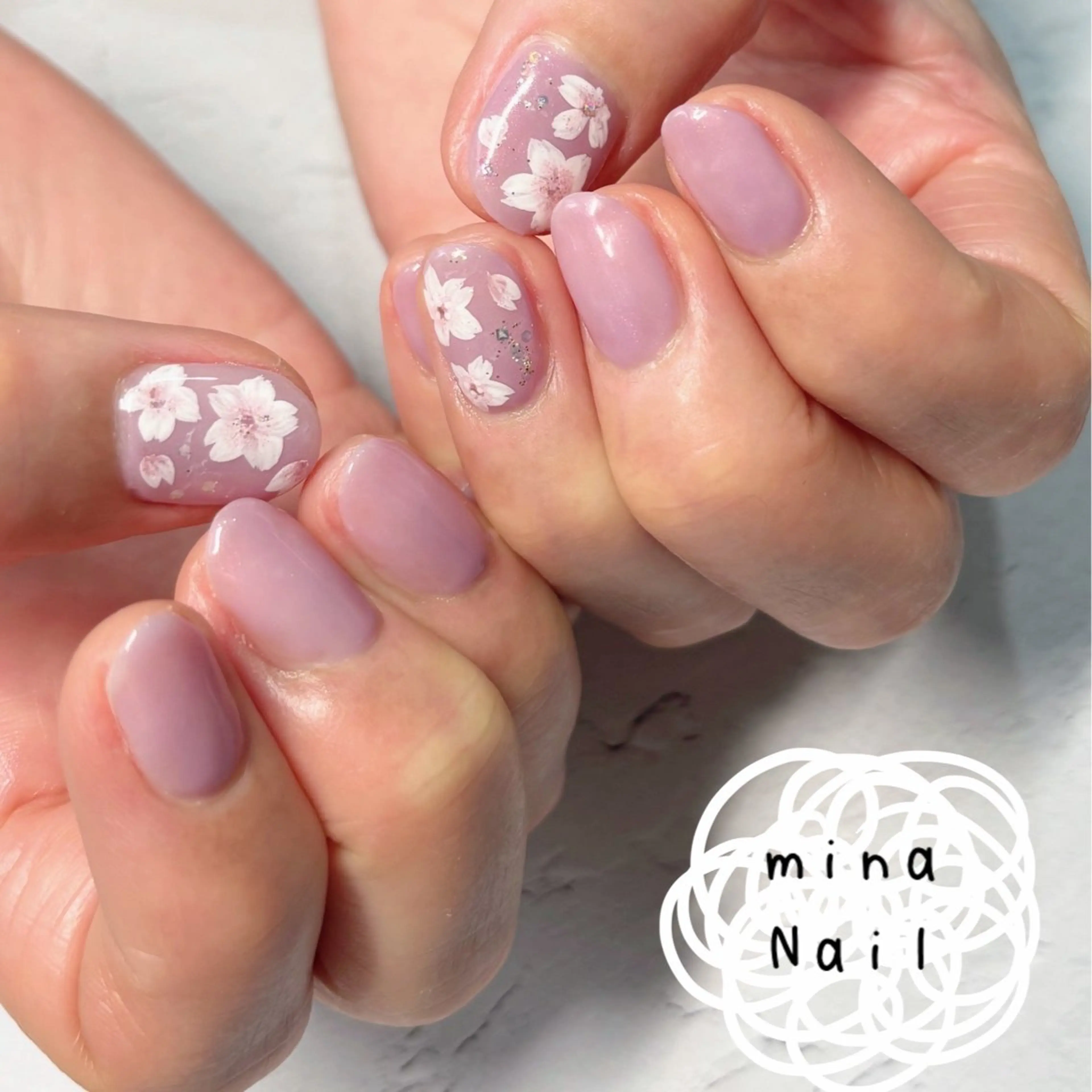 ネイル 桜ネイル 春ネイル mina Nailのネイルデザイン