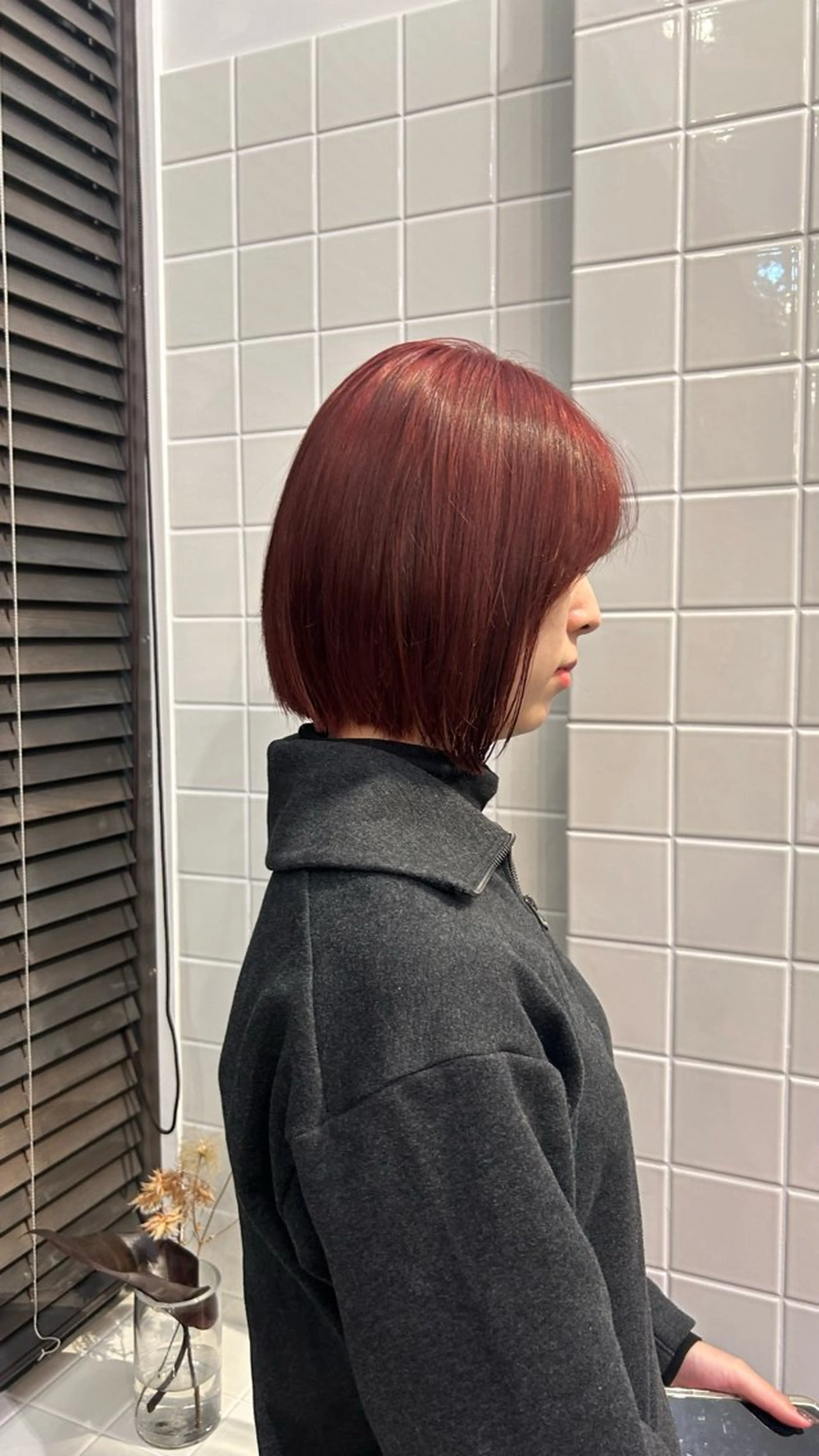 ミディアム 切りっぱなしボブ ショートボブ ボブ ヘアカラー トリートメント 🌿ボブ パーマ高橋啓太🌿のヘアスタイル