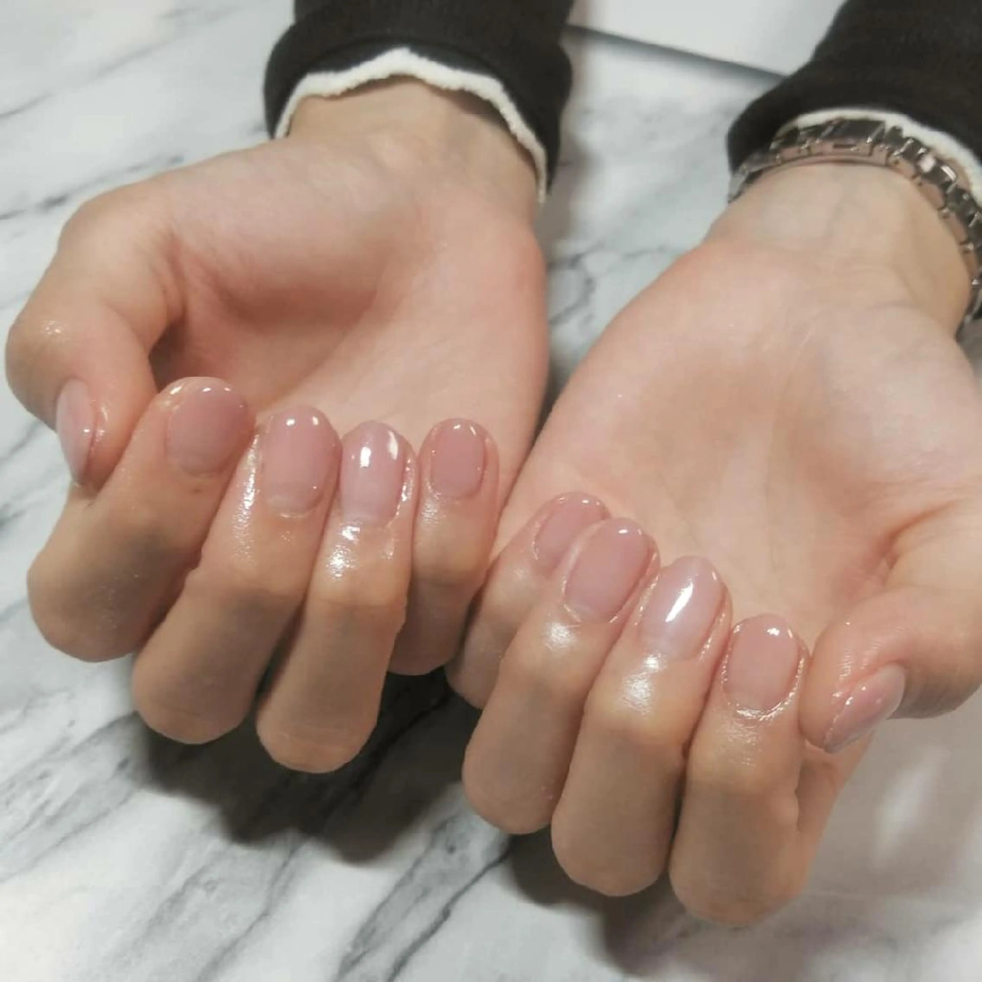 ネイル グラデーション オフィスネイル ピンク lylynail YUUKAのネイルデザイン