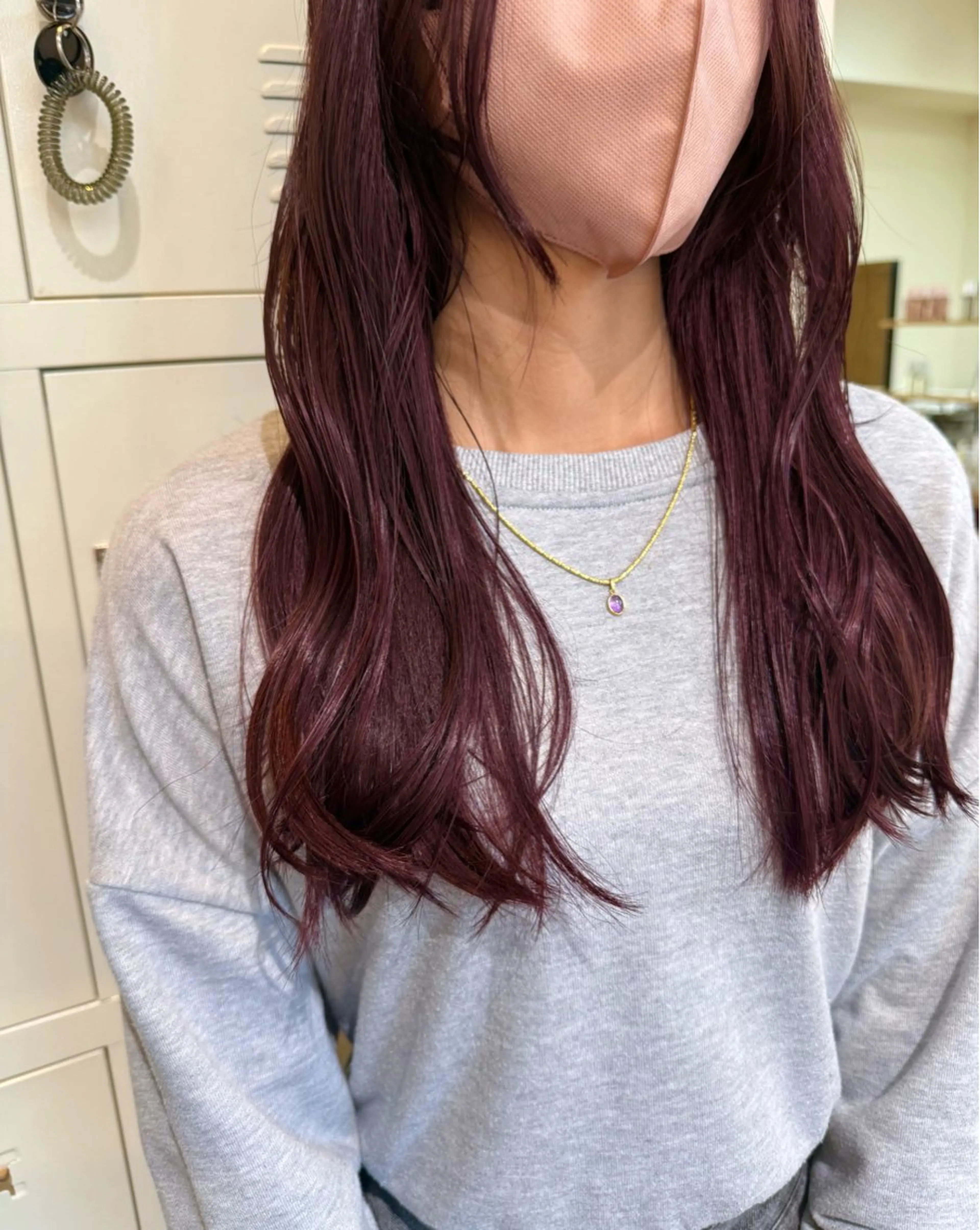 カラー カシス ピンクカラー 🍒おおさわ せいら🍒のヘアスタイル