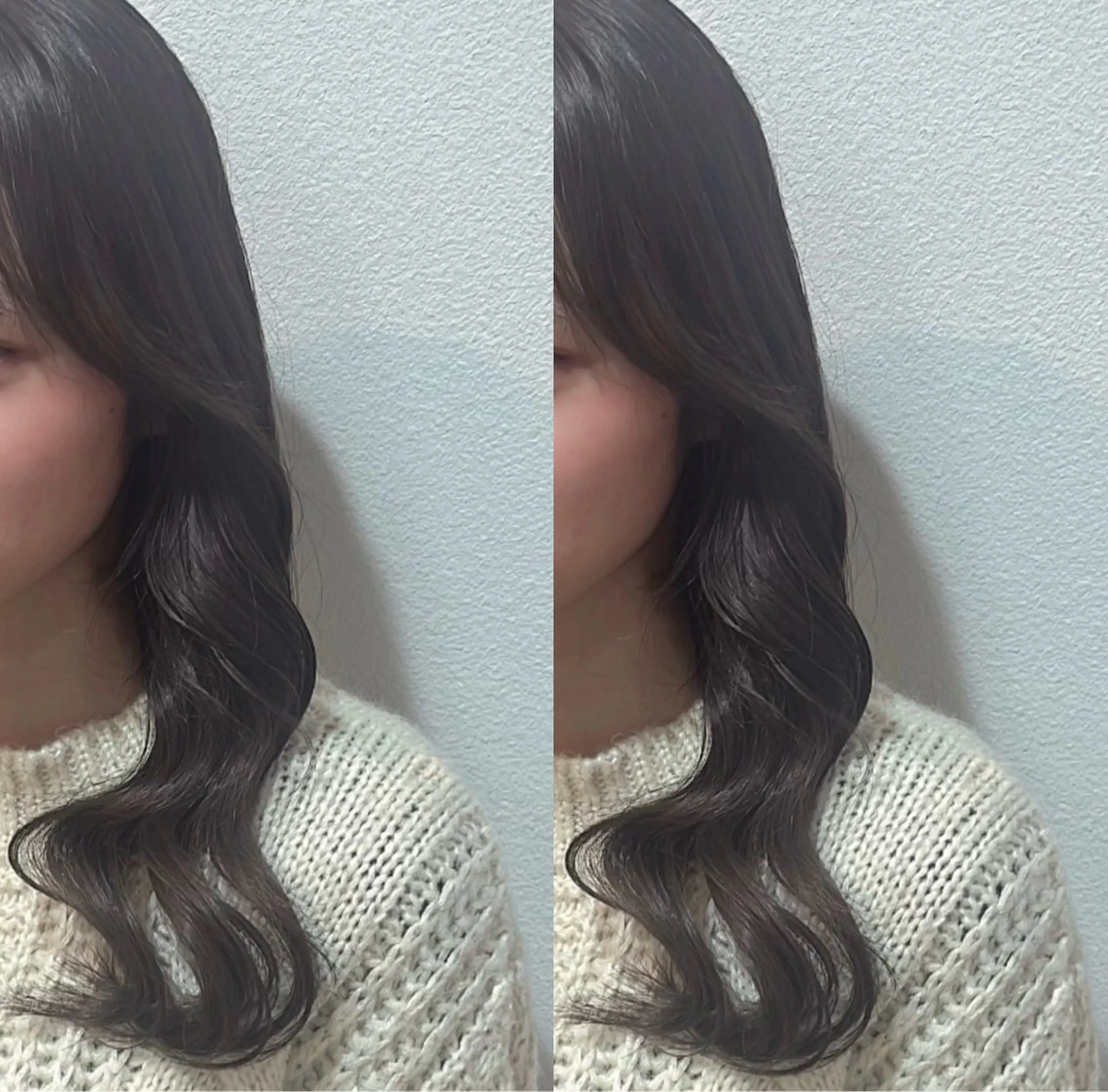 ロング 顔周りカット 小顔カット カット ヘアカラー トリートメント 透明感カラー／ 艶感カラー／RAMUのヘアスタイル