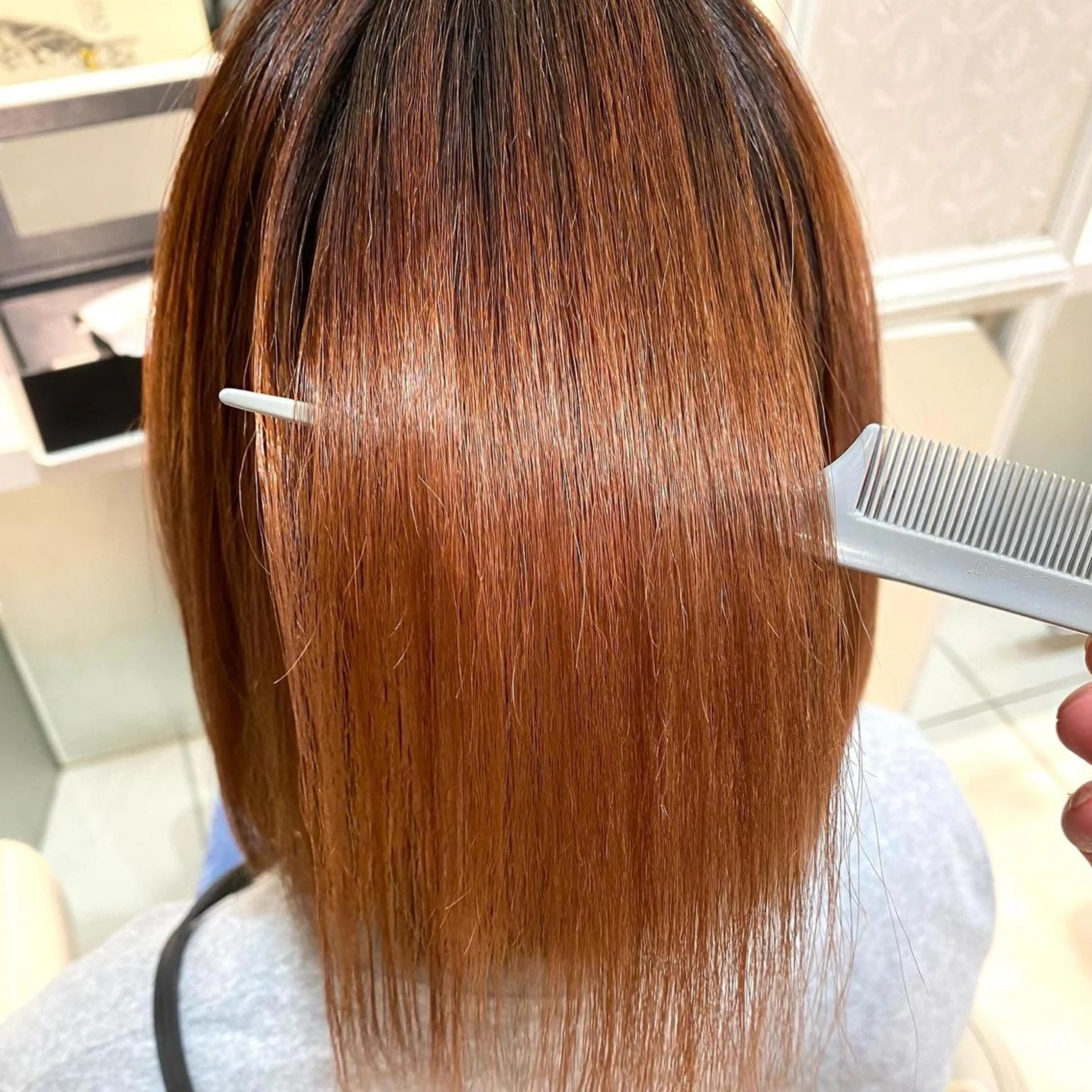 セミロング カット 縮毛矯正 💎髪質改善/縮毛矯 正特化💎鈴木一寿のヘアスタイル