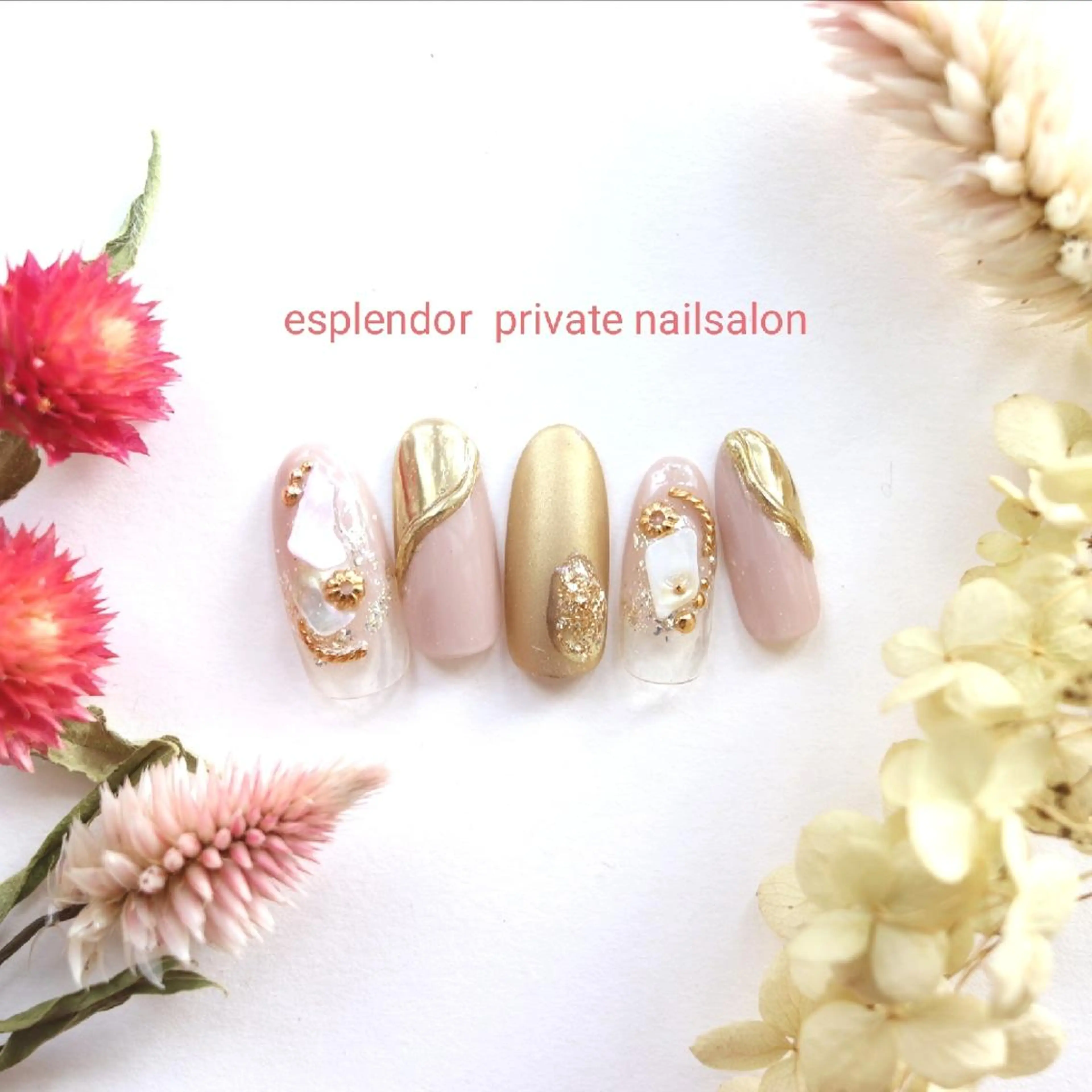 ネイル キラキラネイル ミラーネイル ピンク ハンドネイル ハンドケア esplendor  小野寺のネイルデザイン